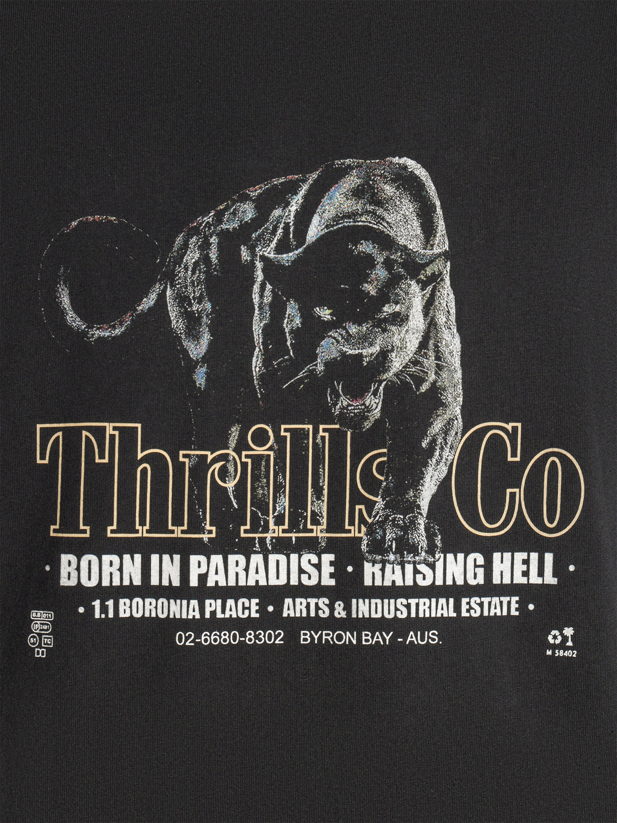 Thrills Stalker Merch Fit T-Shirt in Twilight Black | Black