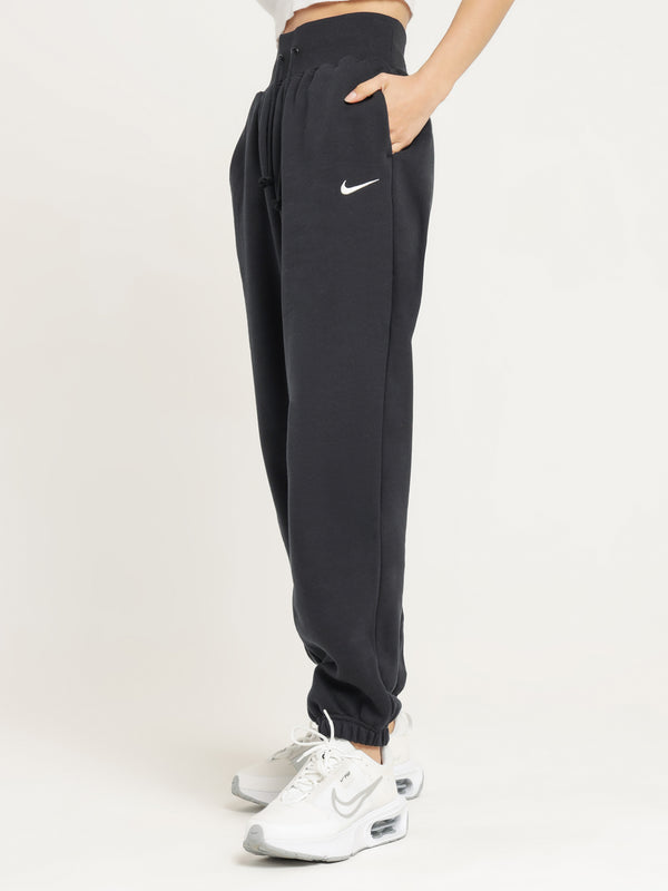 Sportswear Phoenix Fleece Track Pants in Black & Sail - Glue Store