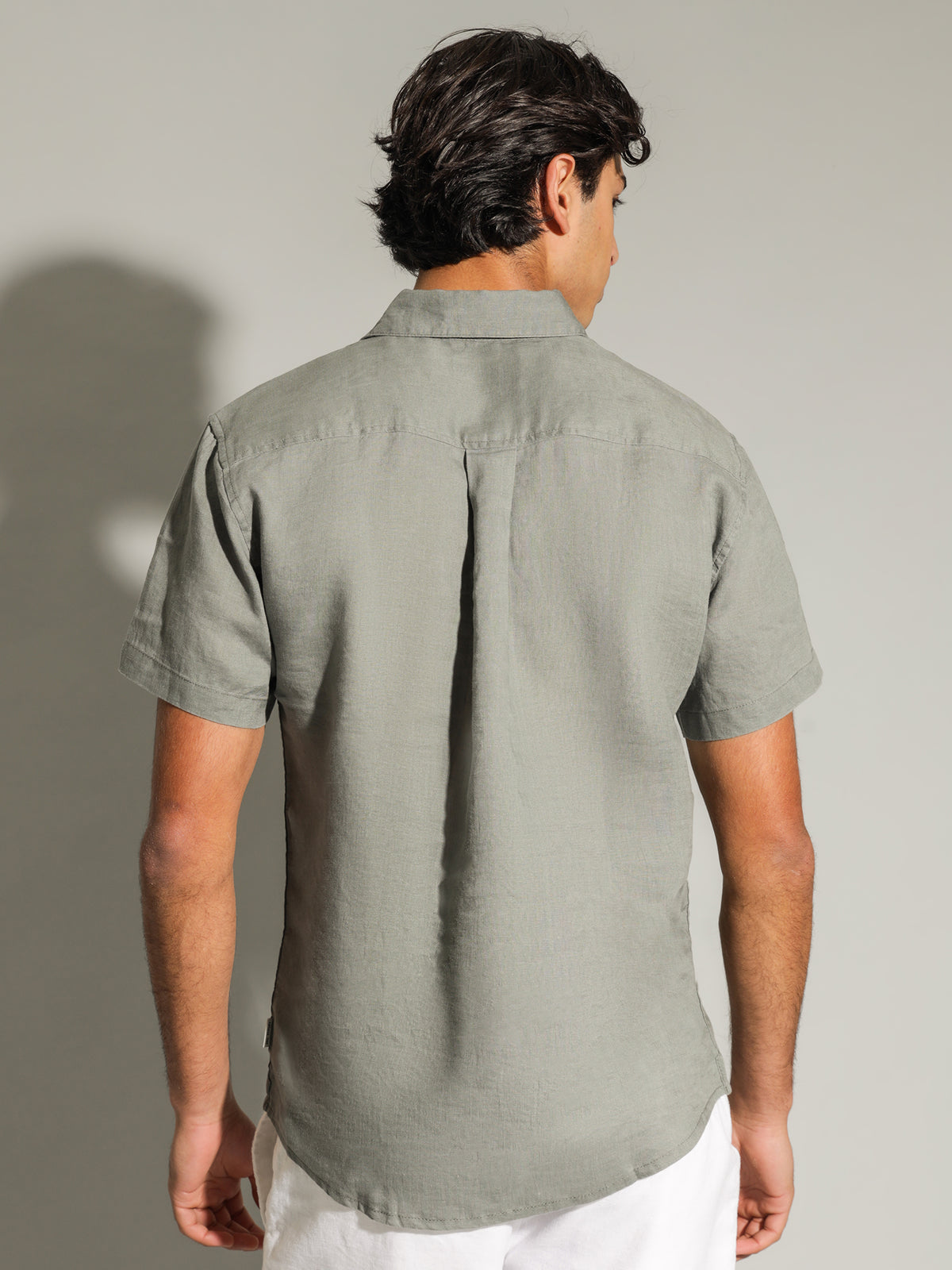 Article One Nero Linen Shirt in Moss | Moss