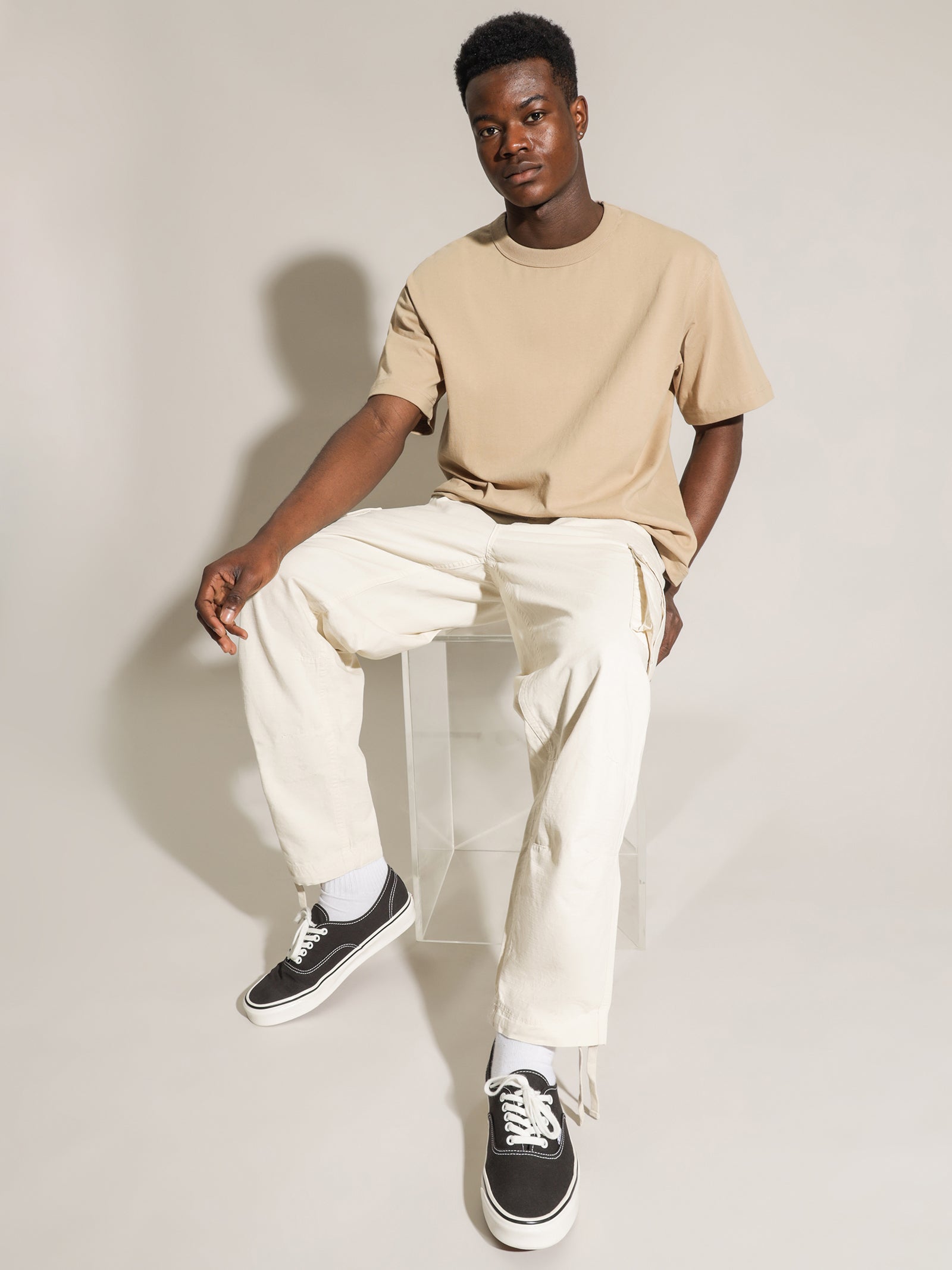 Wyatt Cargo Pants in Chalk