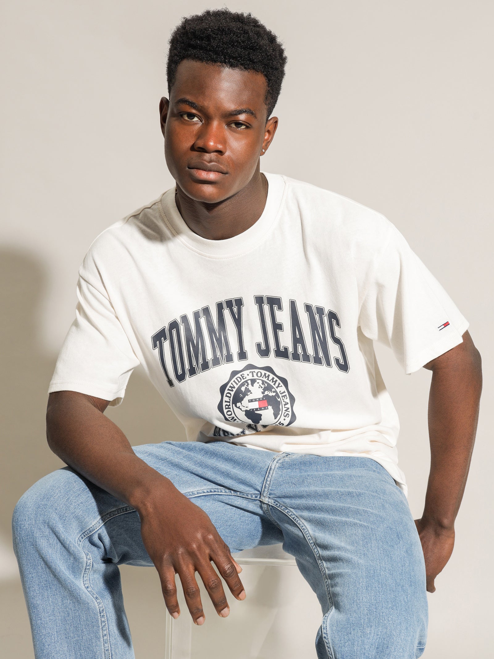 Tommy jeans collegiate clearance logo tee