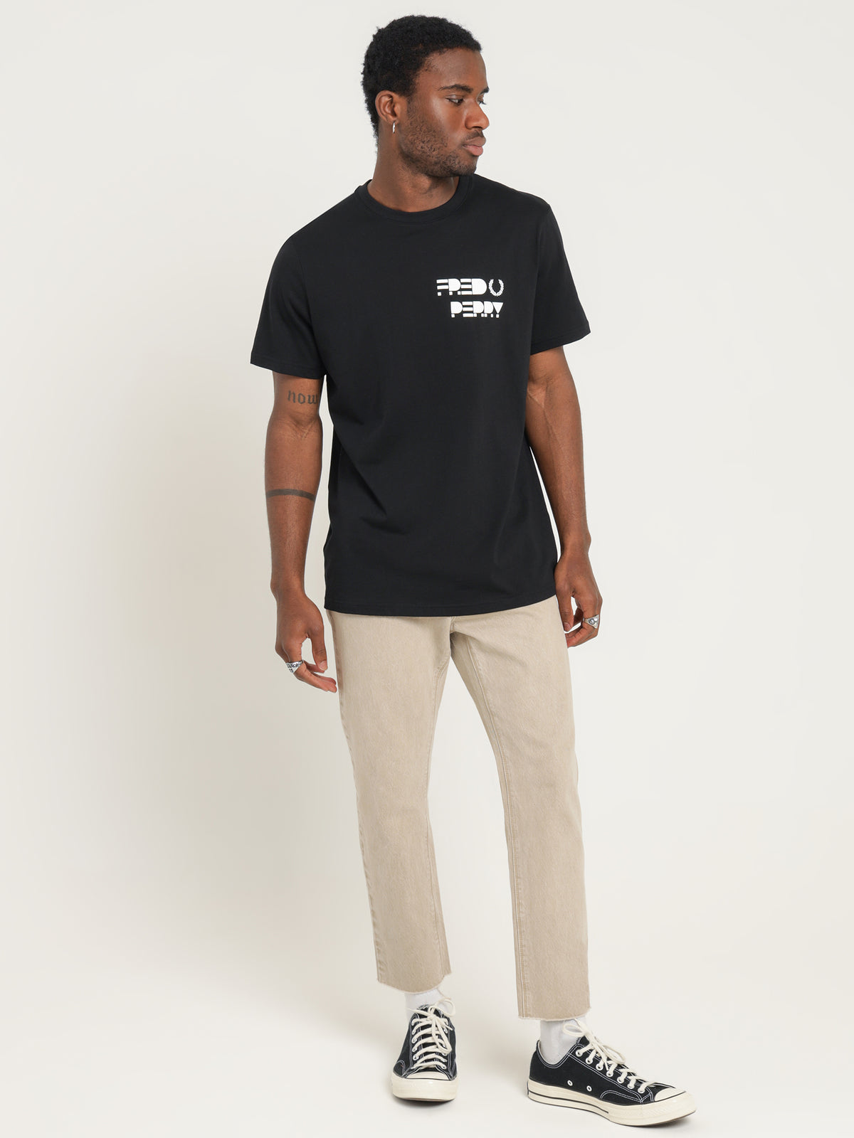 Fred Perry Raised Graphic T-Shirt in Black | Black