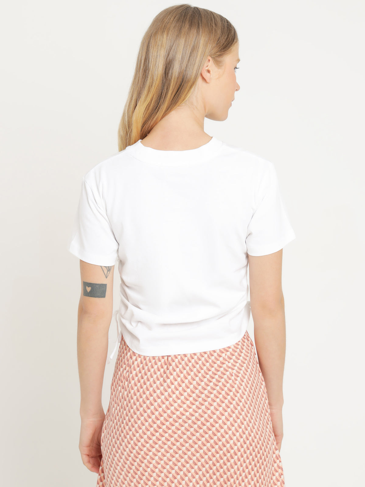 Nude Lucy Milo Drawstring T-Shirt in White | White