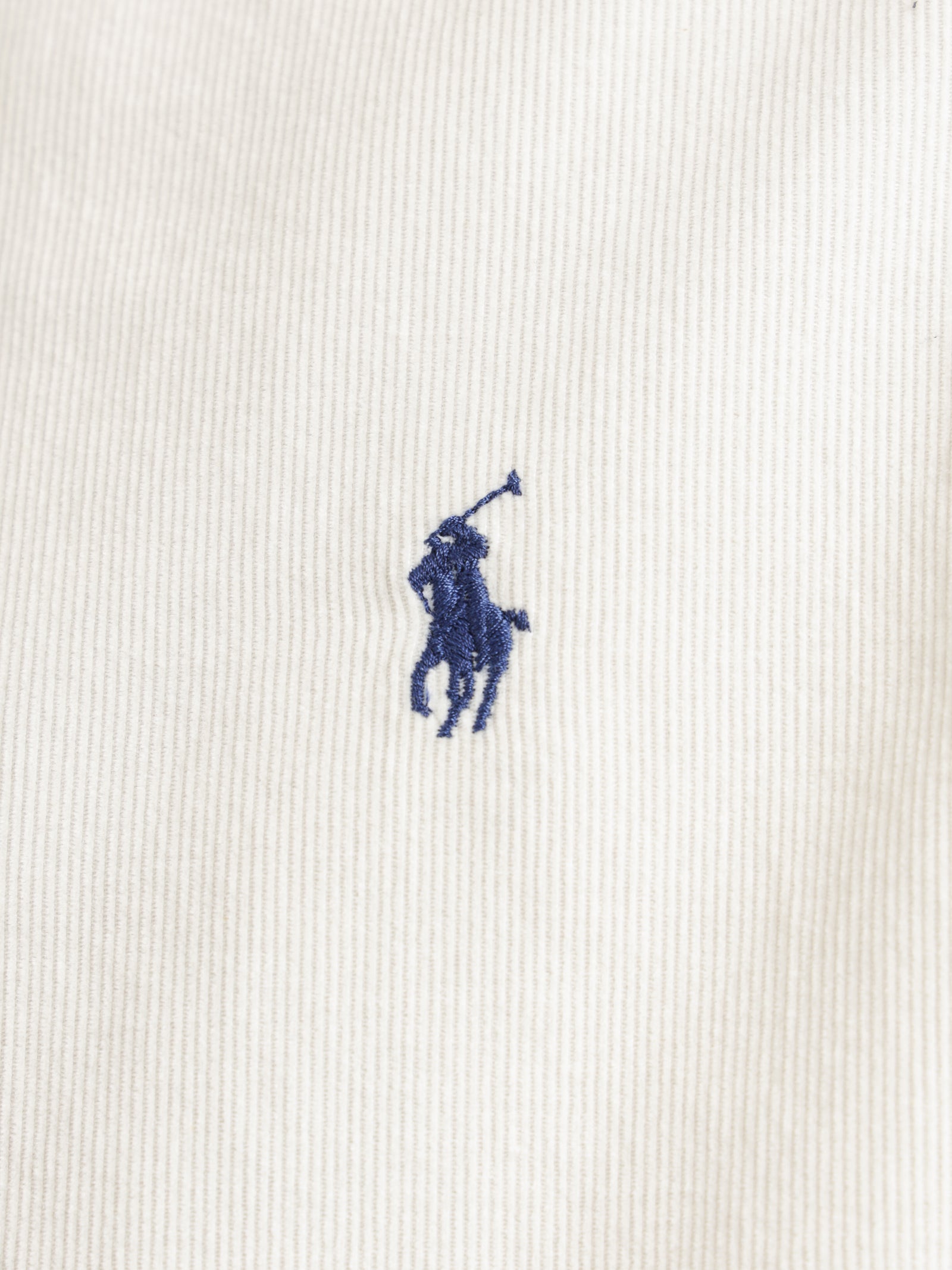 Polo Corduroy Long Sleeve Shirt in Light Cream