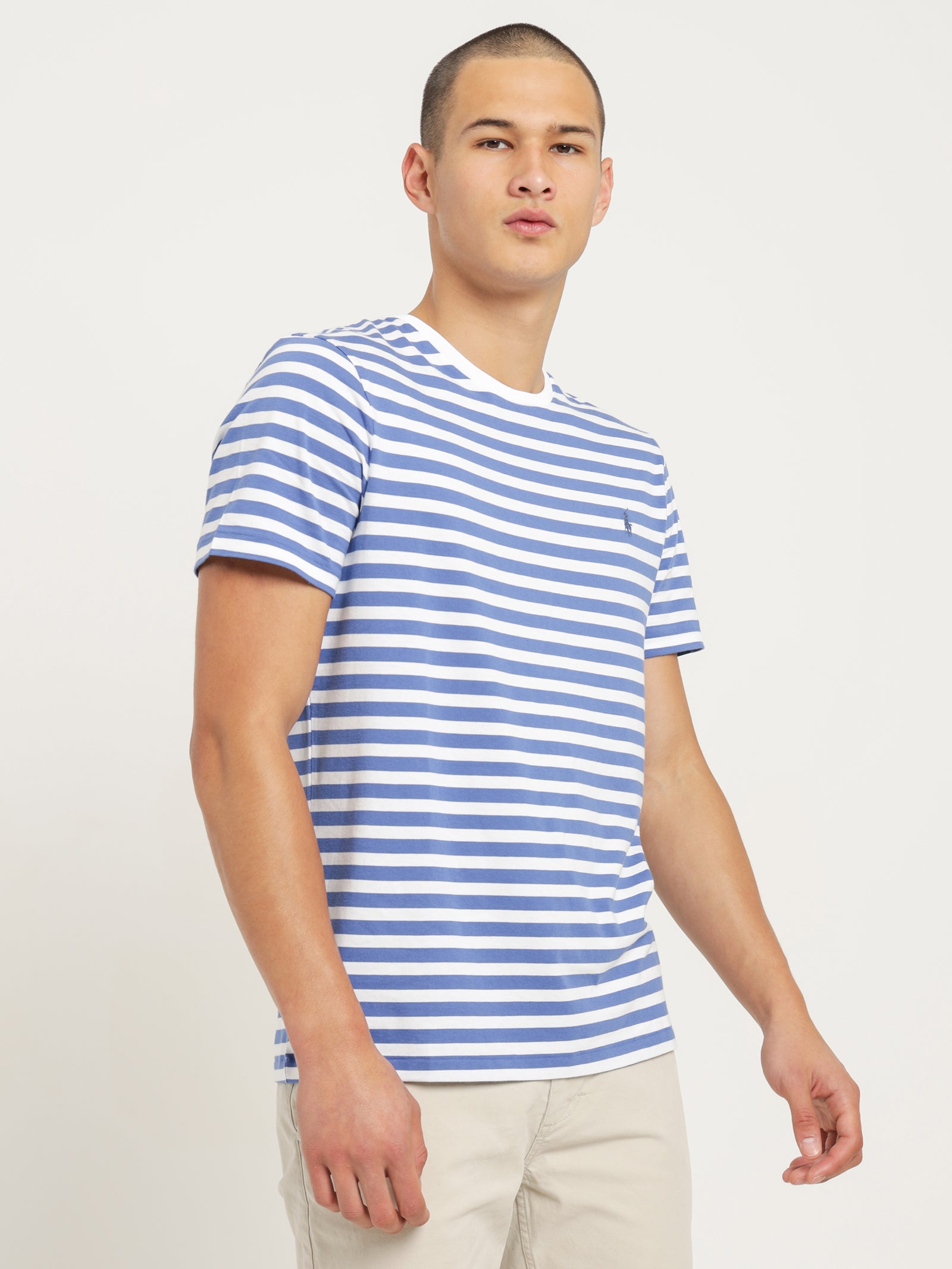 Striped Custom T-Shirt in Liberty & White