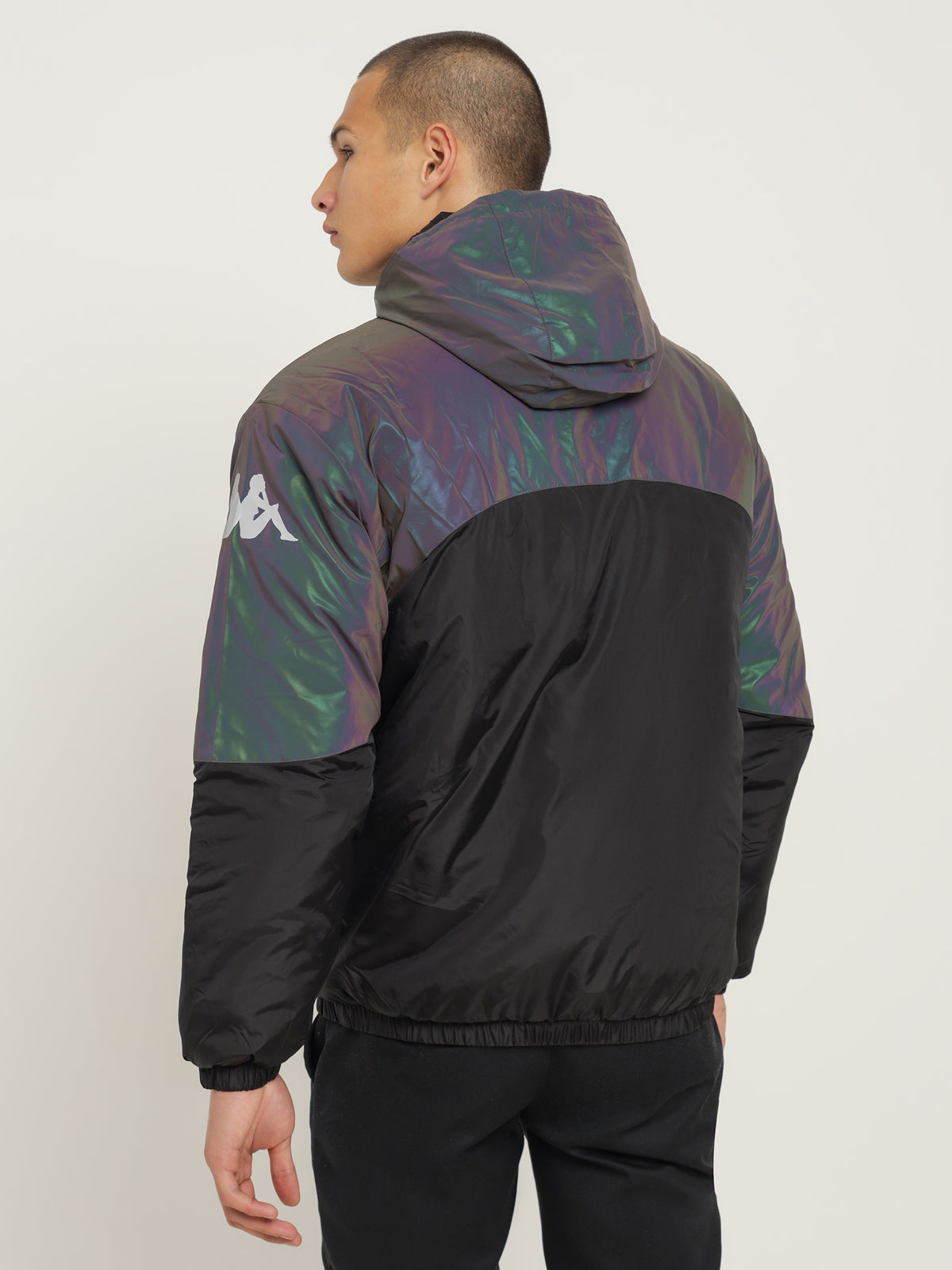 Kappa Authentic Futur Jacket in Black | A01 Black - Grey Silver