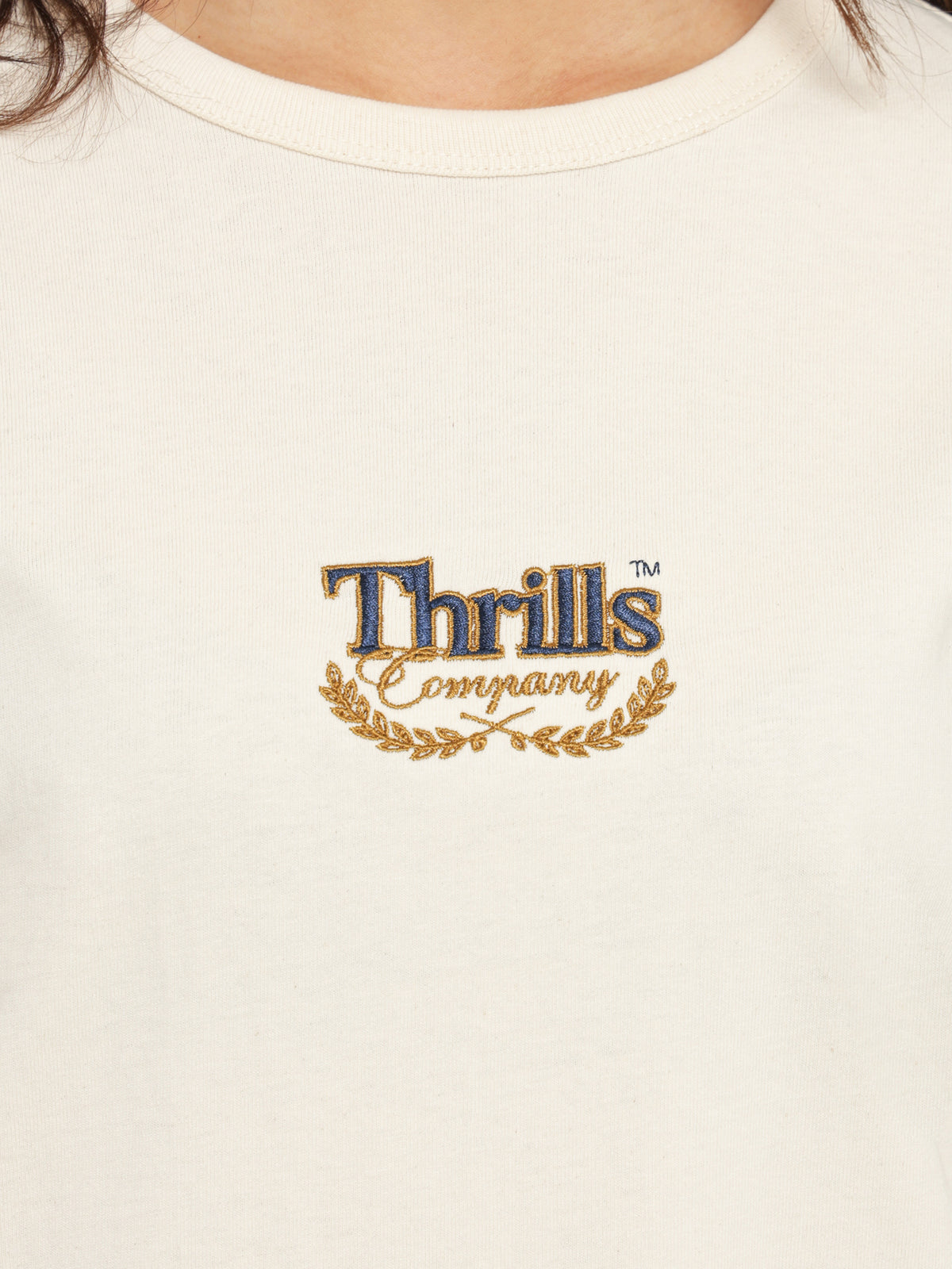 Thrills Deluxe Box Fit T-Shirt Dress in Unbleached | Unbleached