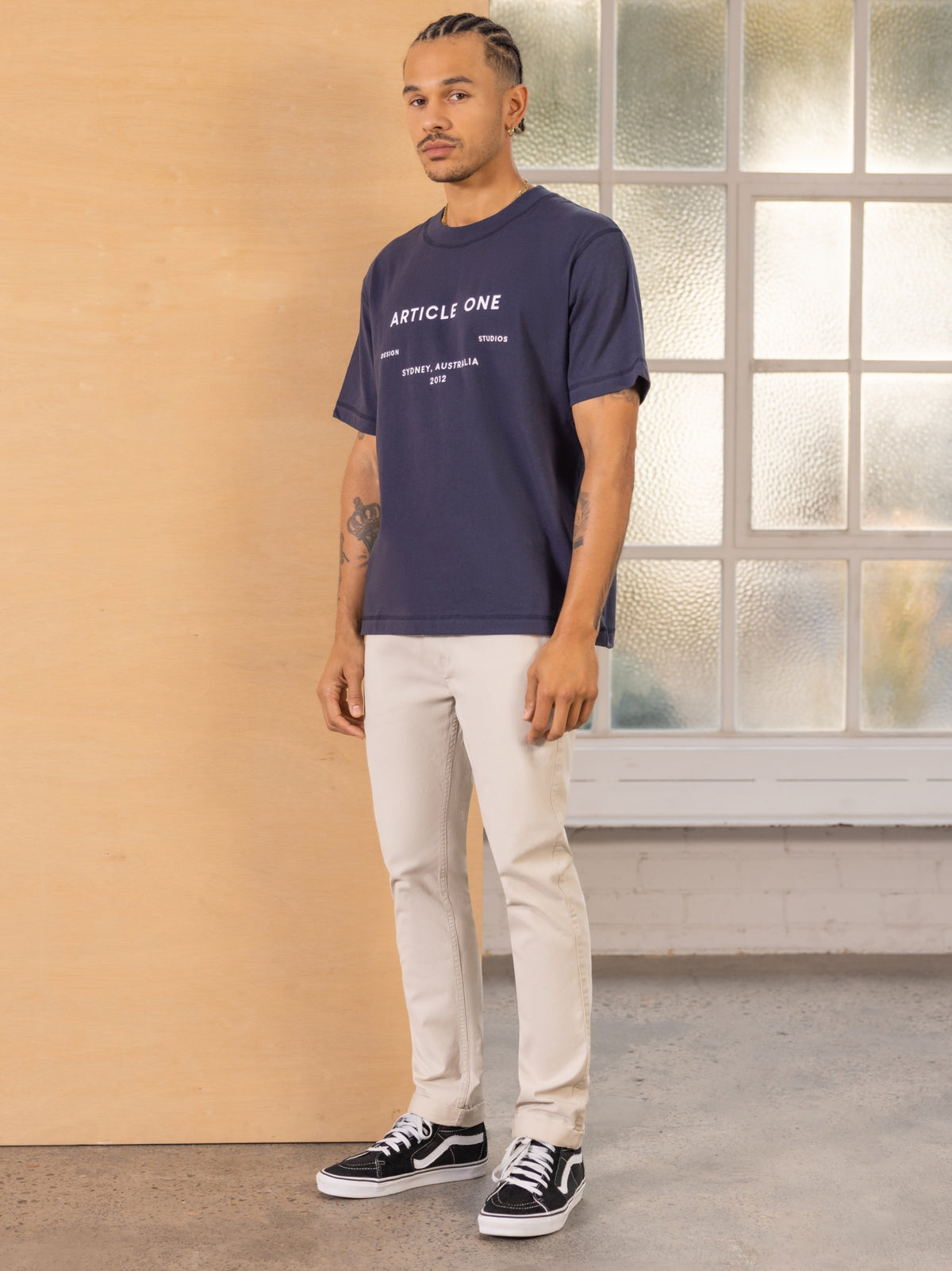 Article One Club Logo T-Shirt in Navy | Navy