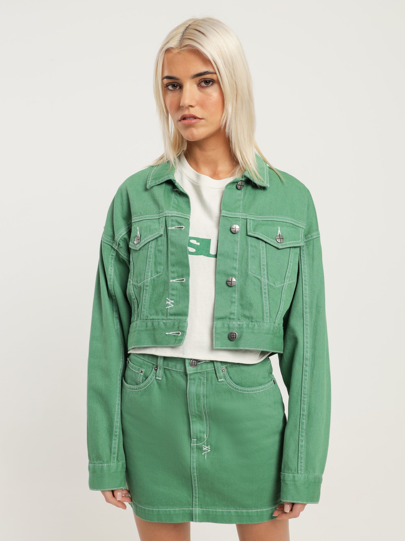 Billie Jacket in Jade Green