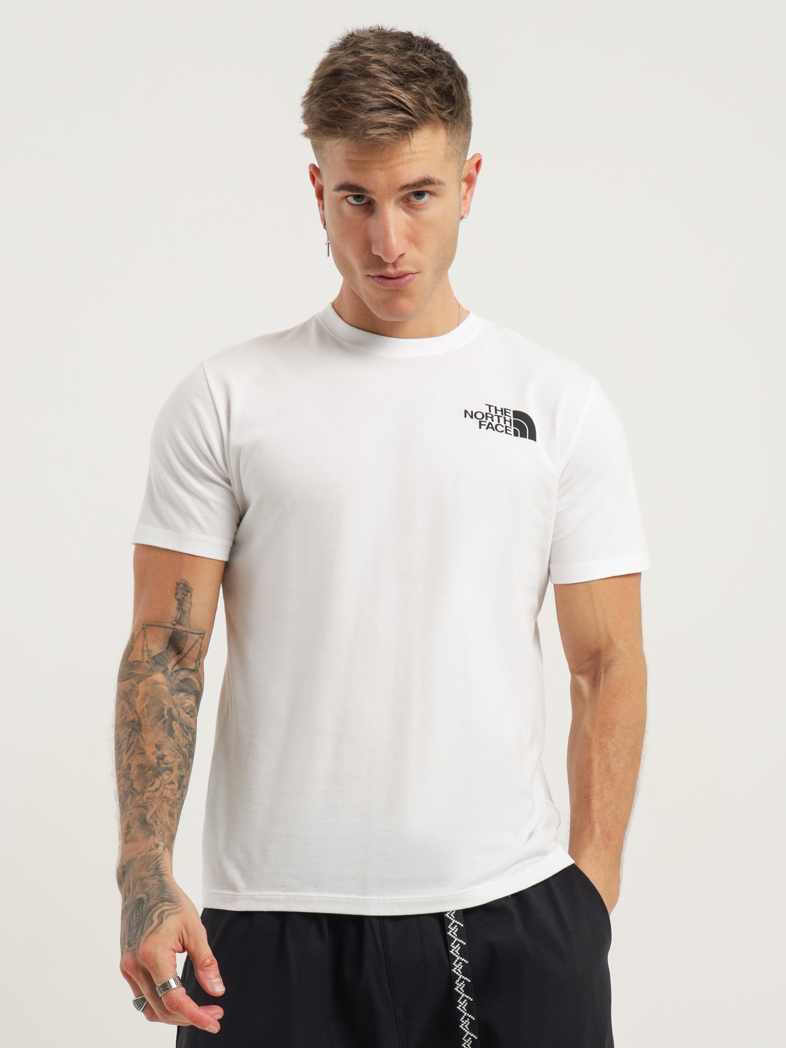 SS Box NSE T-Shirt in White & Black