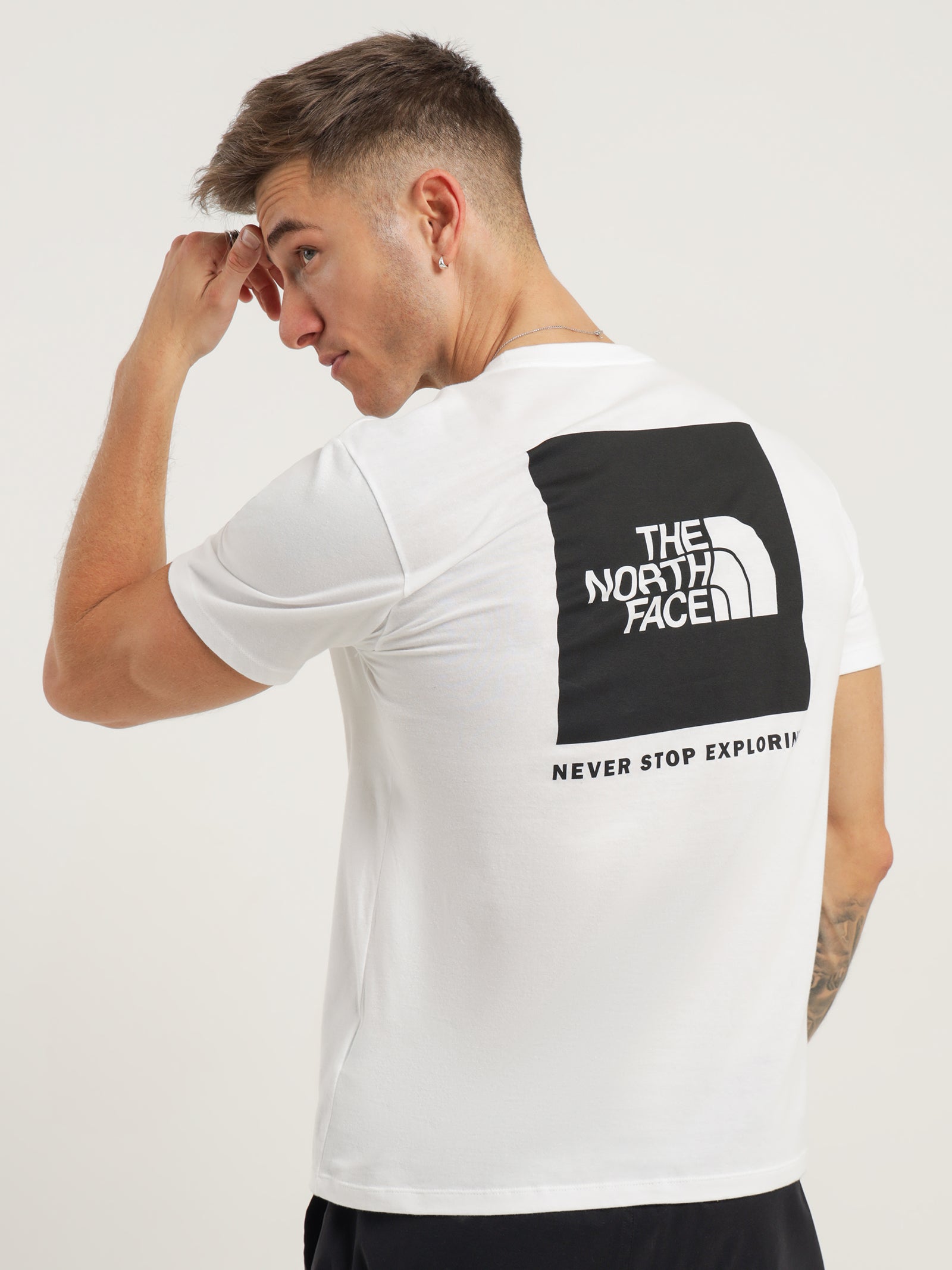 SS Box NSE T-Shirt in White & Black