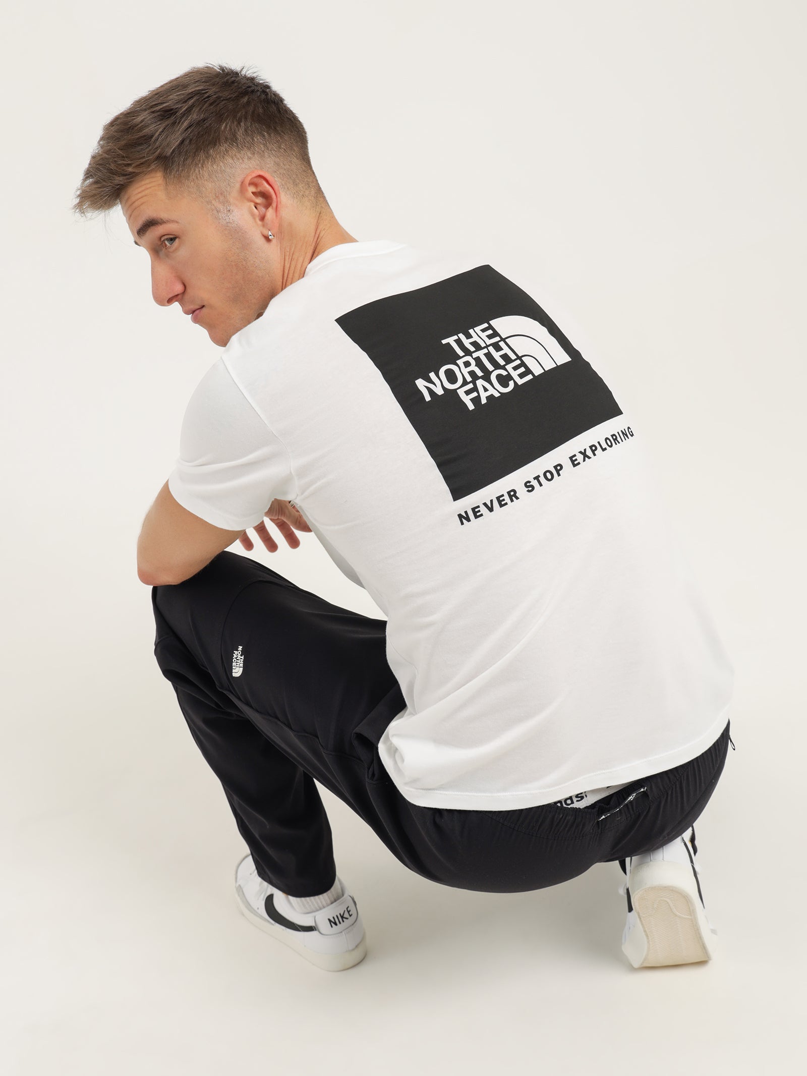 SS Box NSE T-Shirt in White & Black