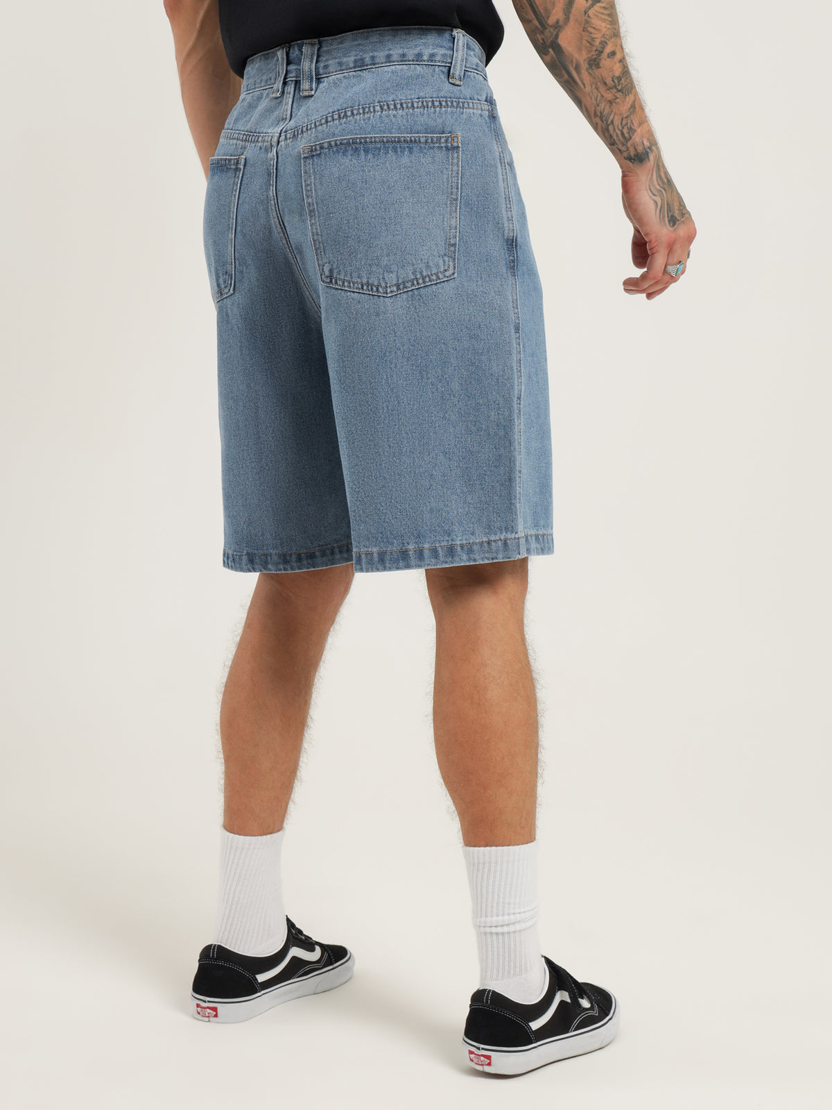 Xlarge Bull Denim 91 Shorts in Mid Blue | Mid Blue