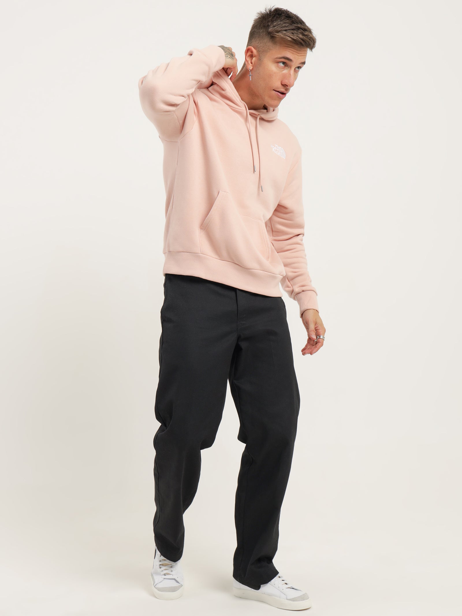 Simple Logo Hooded Sweatshirt in Evening Sand Pink