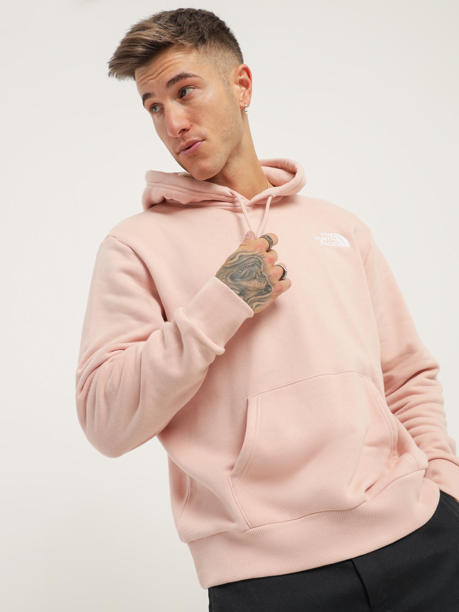 Simple Logo Hooded Sweatshirt in Evening Sand Pink