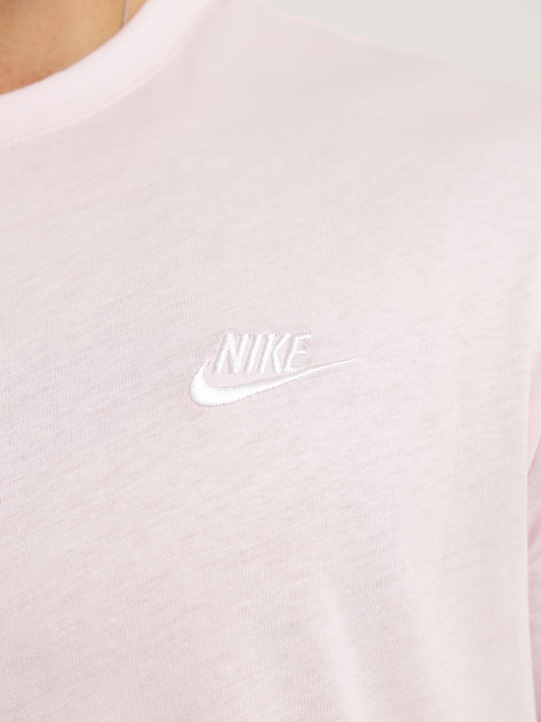 Nike Sportswear Club T-Shirt in Pink Foam & White | Glue Store