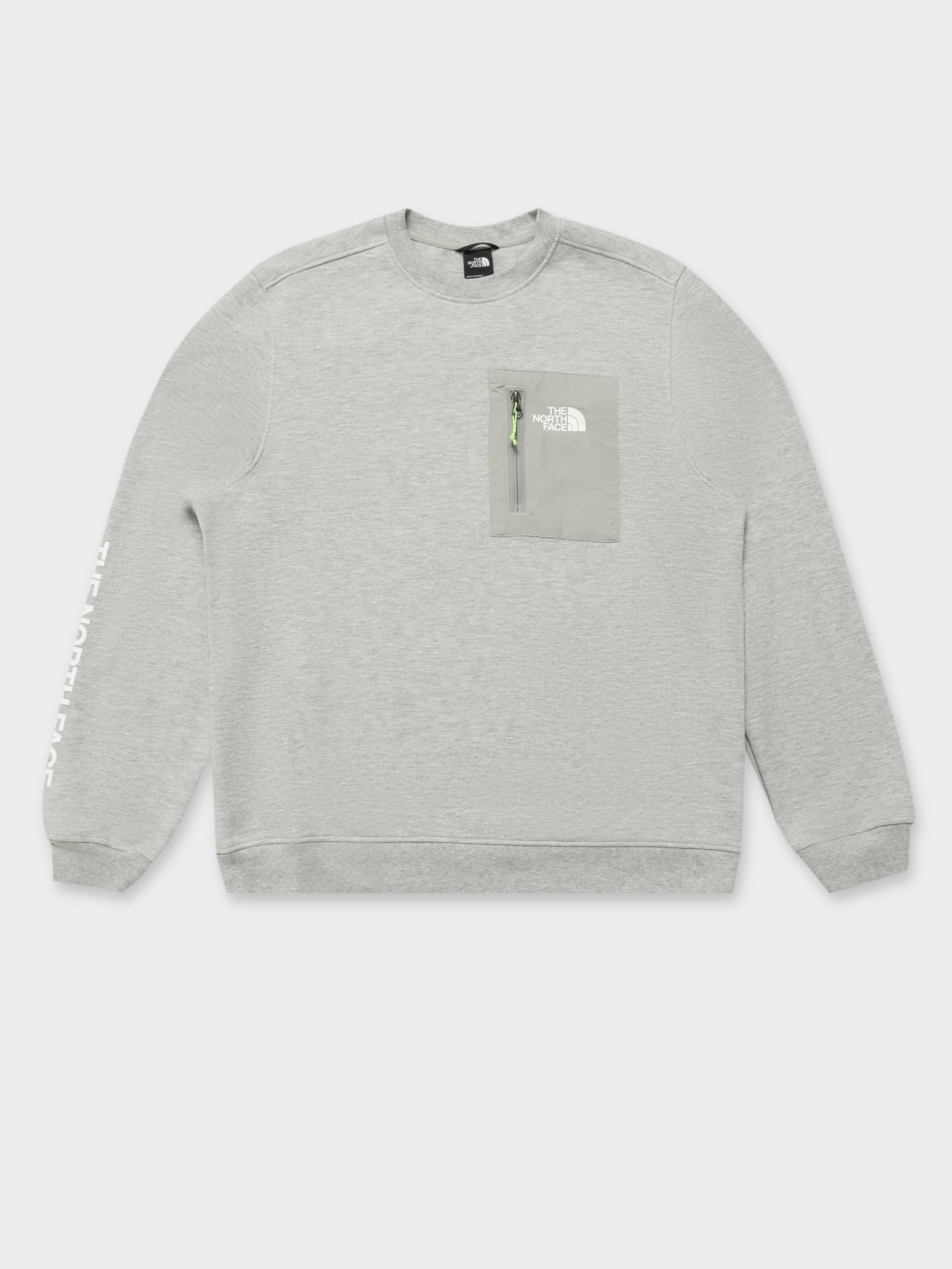 Tech Crew Neck Sweatshirt in Light Grey