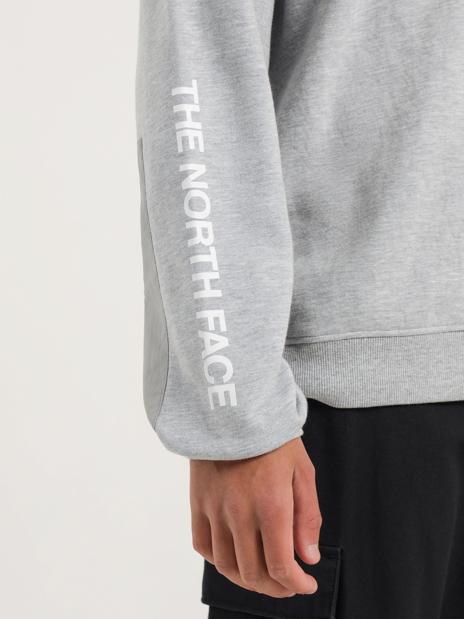 Tech Crew Neck Sweatshirt in Light Grey