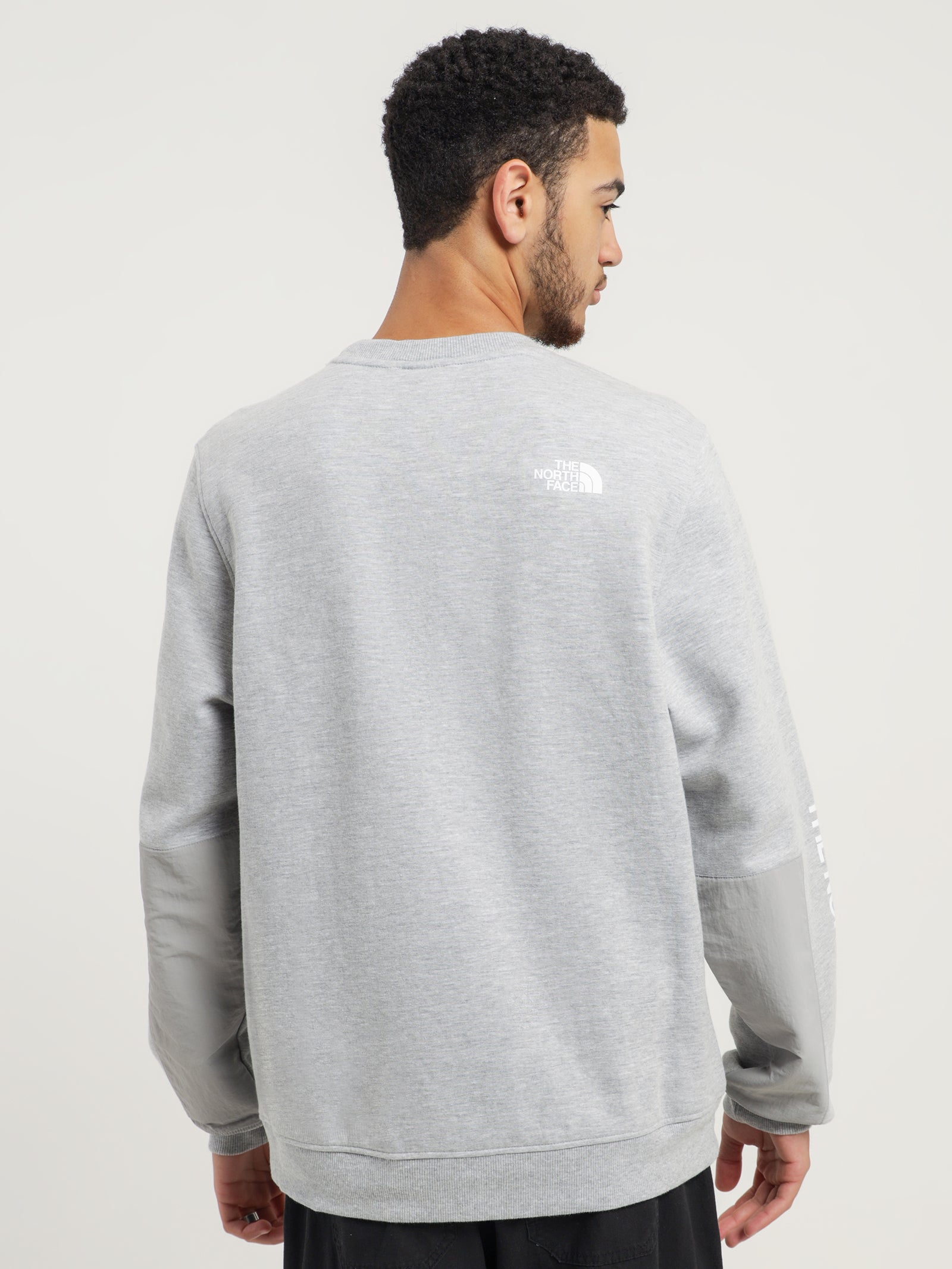 Tech Crew Neck Sweatshirt in Light Grey