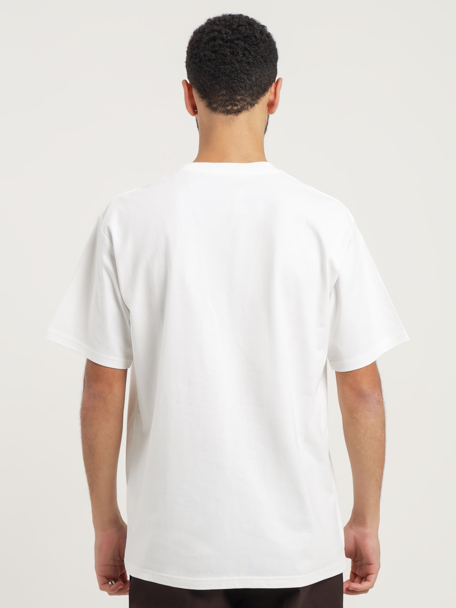 Short Sleeve University Script T-Shirt in White & Black | Glue Store