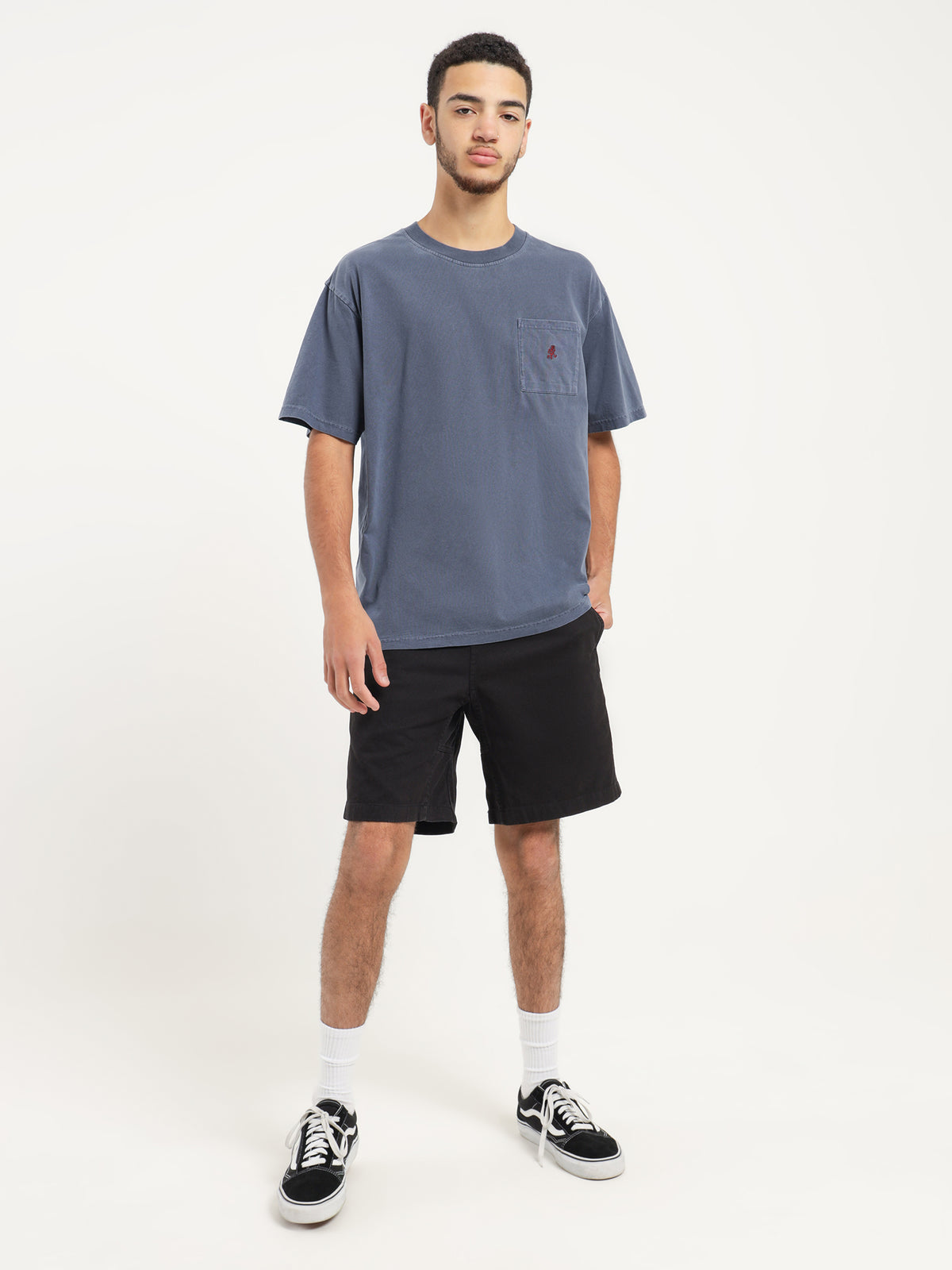 Gramicci One Point T-Shirt in Navy Pigment | Navy