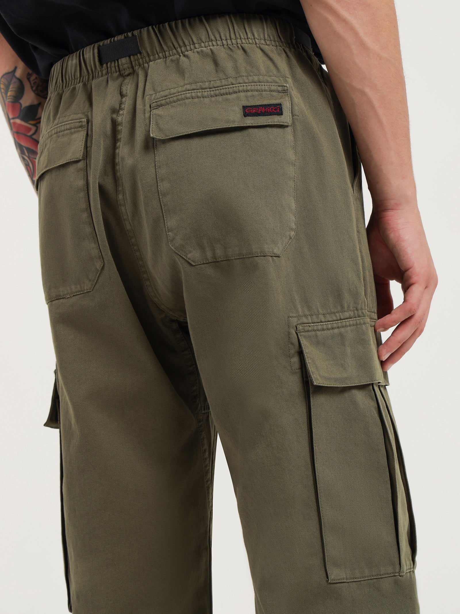 Baggy Cargo Pants in Olive Night Green - Glue Store