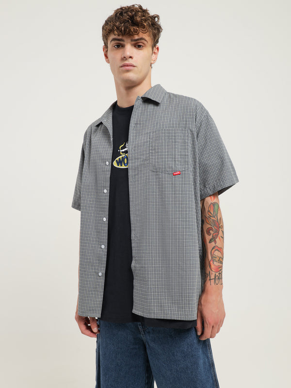 Worship Fly Blown Short Sleeve Shirt in Check Check | Glue Store