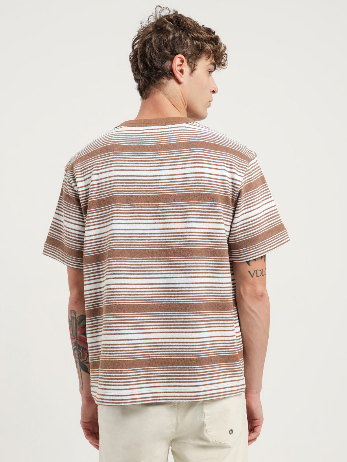 Article One Clemens T-Shirt in Camel | Camel Stripe