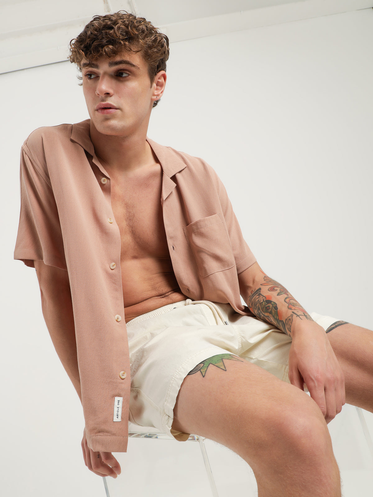 Article One Leland Shirt in Terracotta | Terracotta