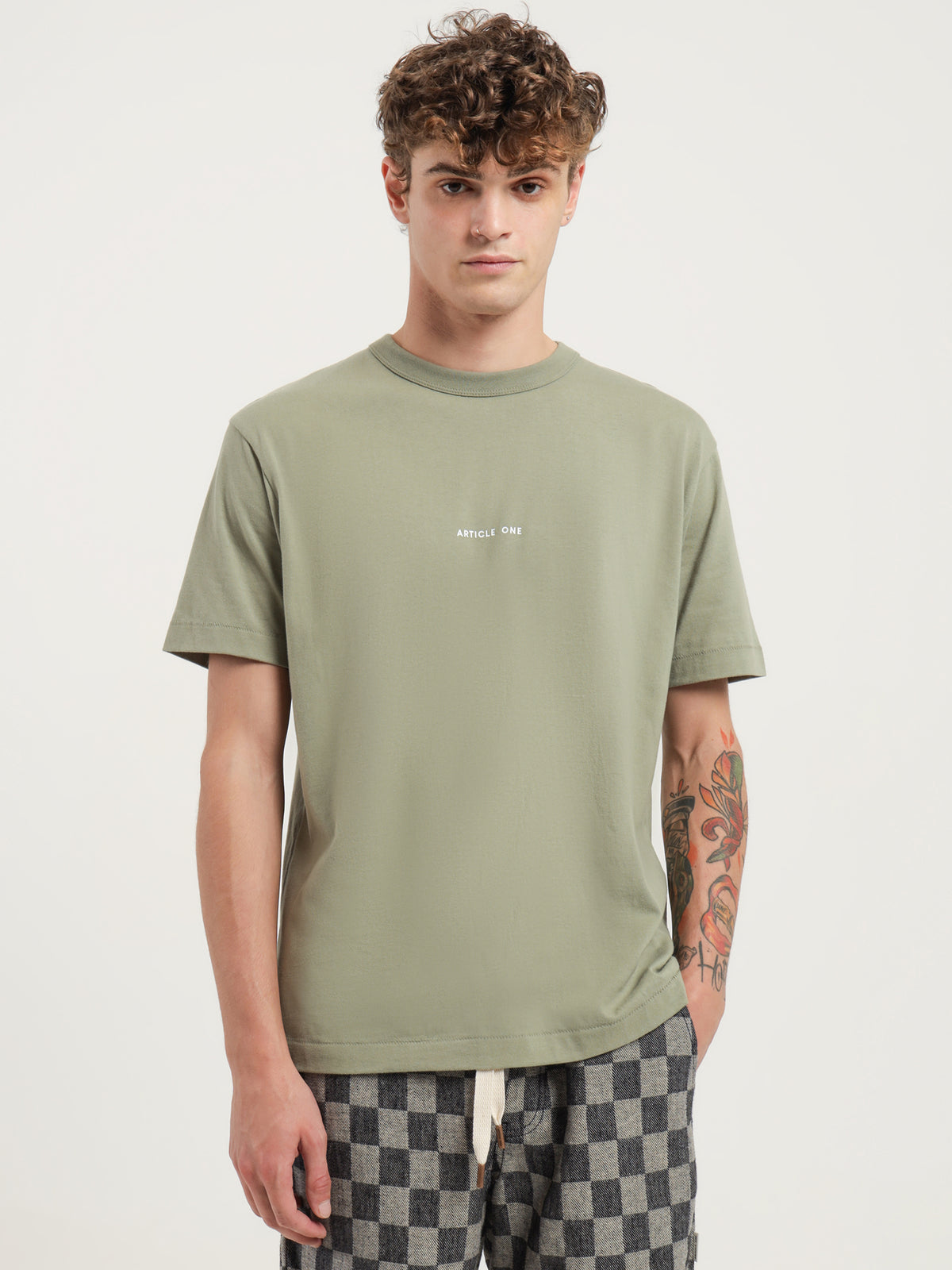 Article One Minimal Logo T-Shirt in Fig | Fig