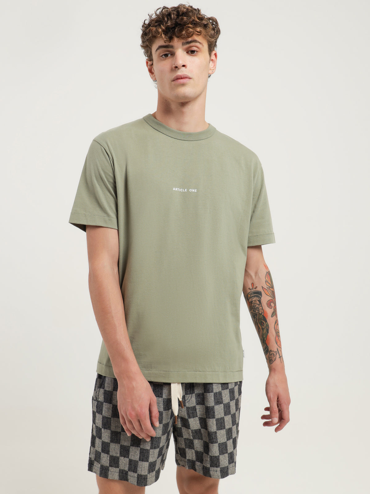 Article One Minimal Logo T-Shirt in Fig | Fig