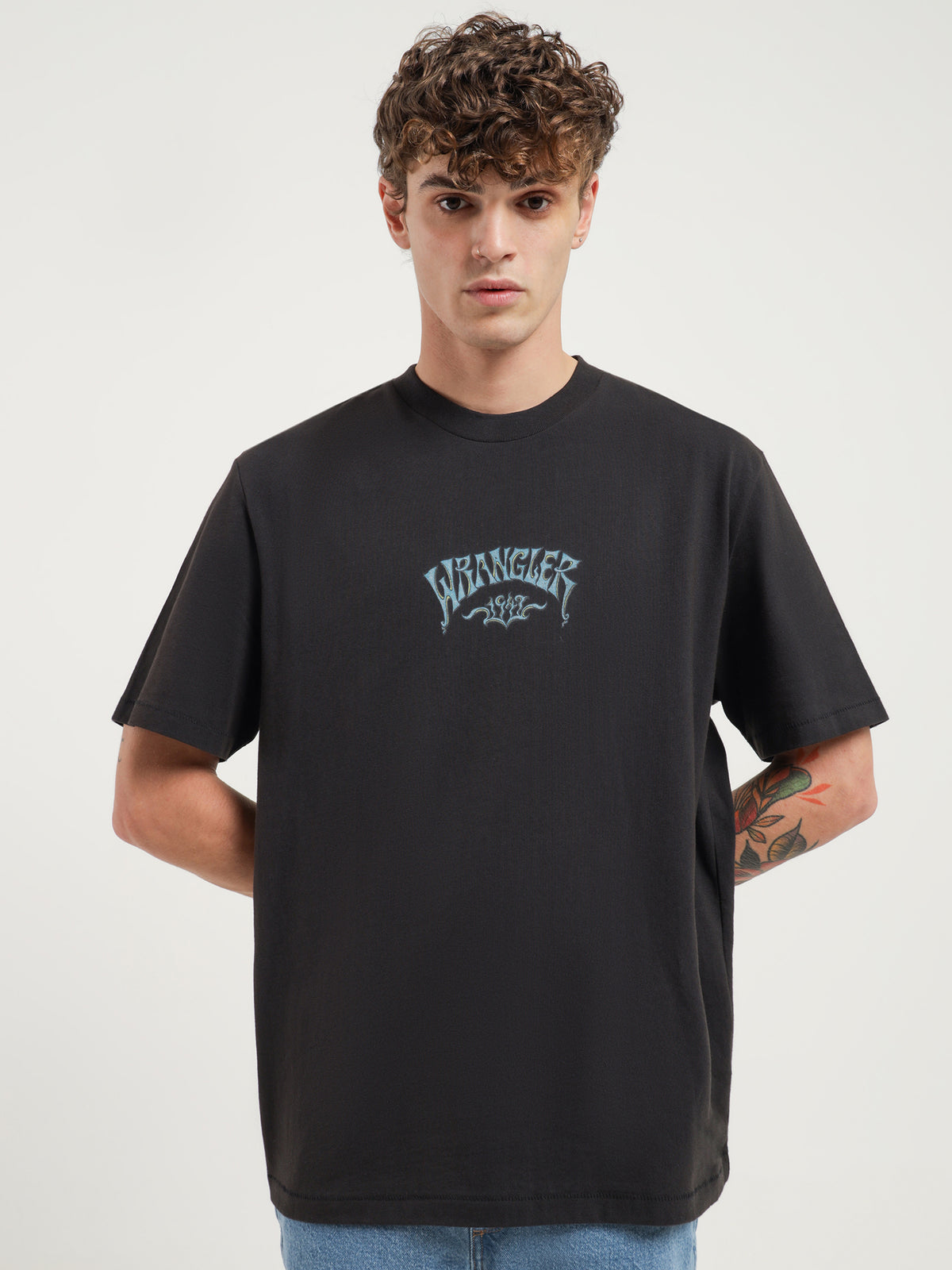 Wrangler Galene Baggy T-Shirt in Worn Black | Black