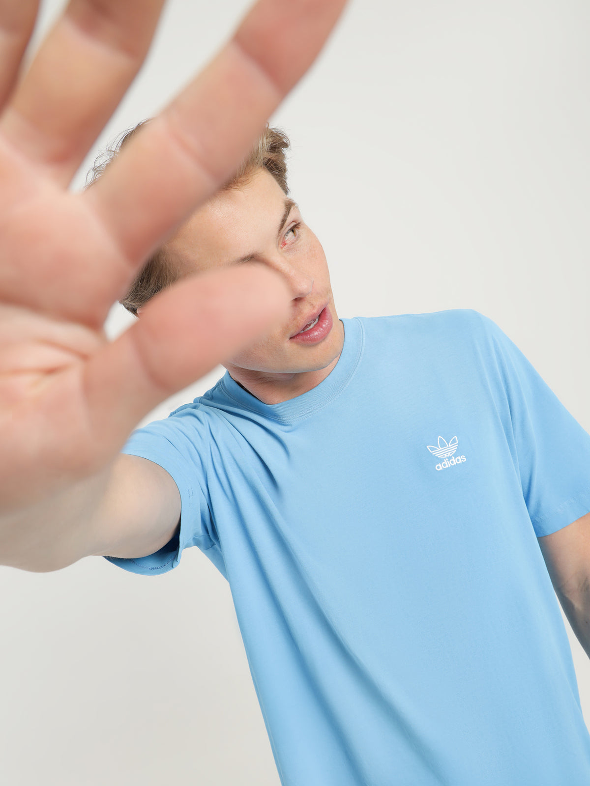 Adidas Essentials + Dye T-Shirt in Pulse Blue | Blue