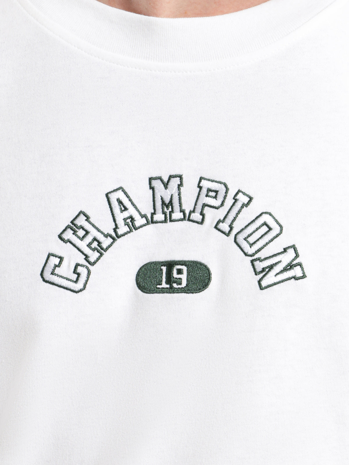 Champion Heritage Arched T-Shirt in White | White