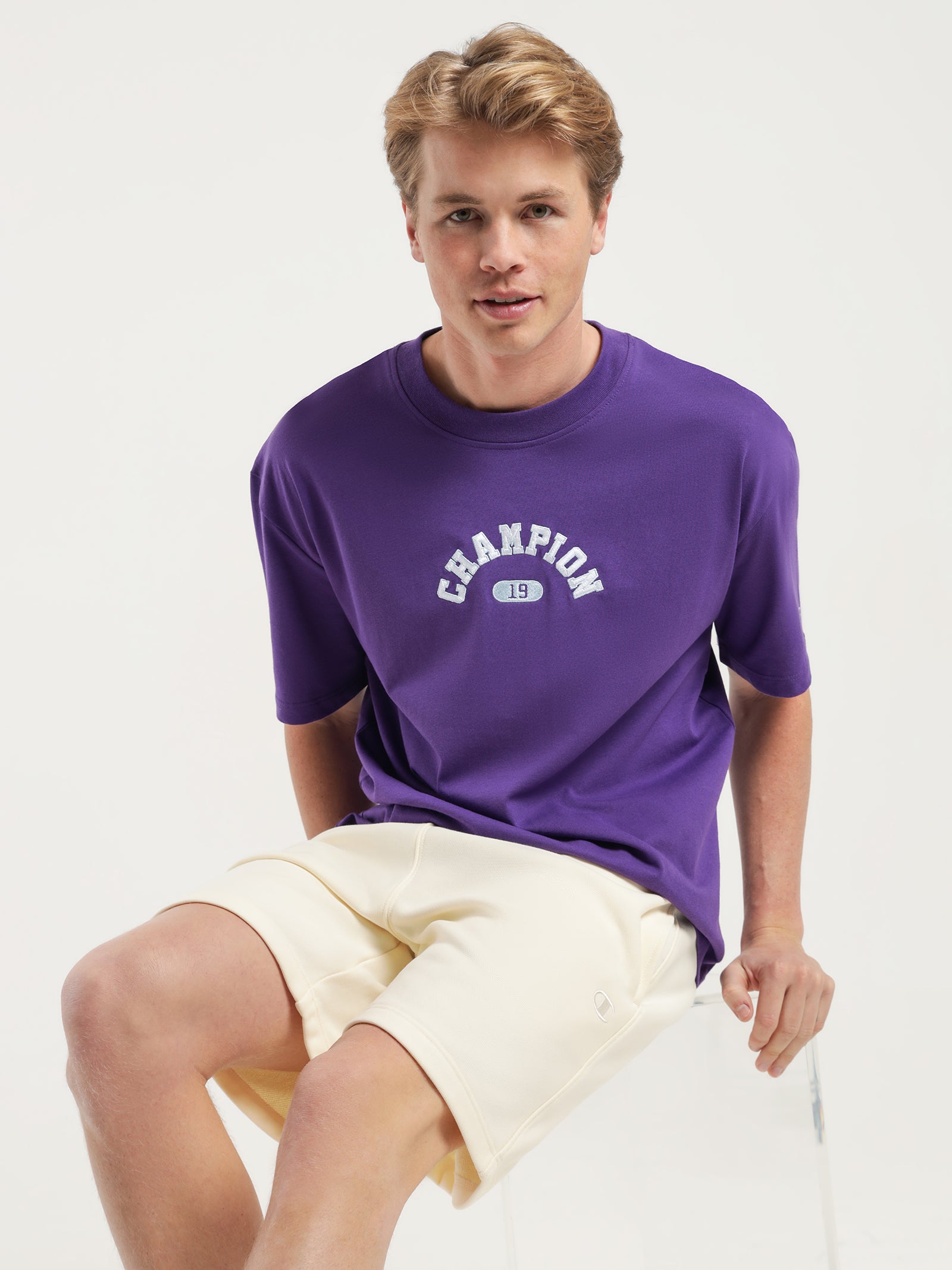 Heritage Arched T-Shirt in Purple