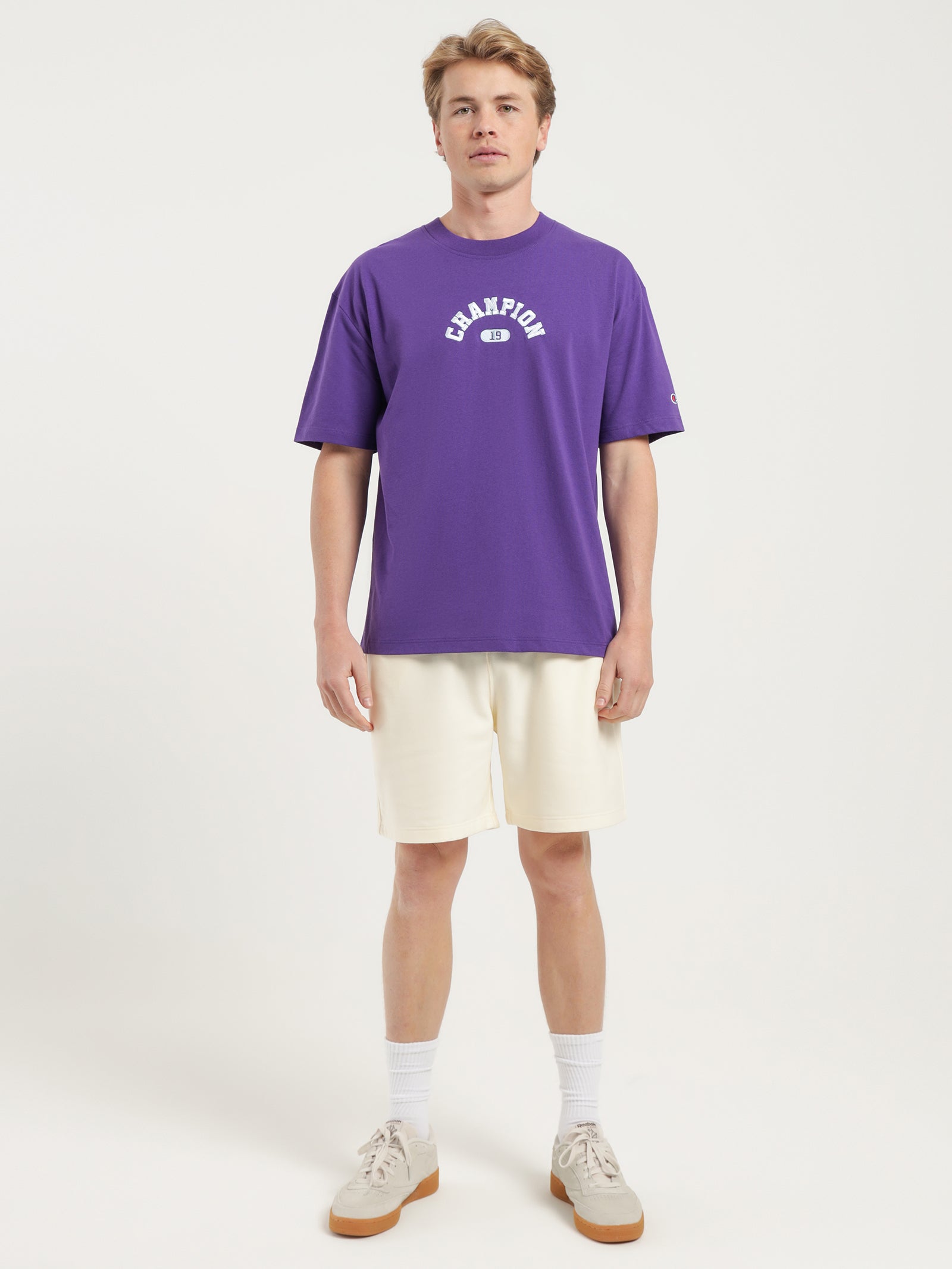 Heritage Arched T-Shirt in Purple