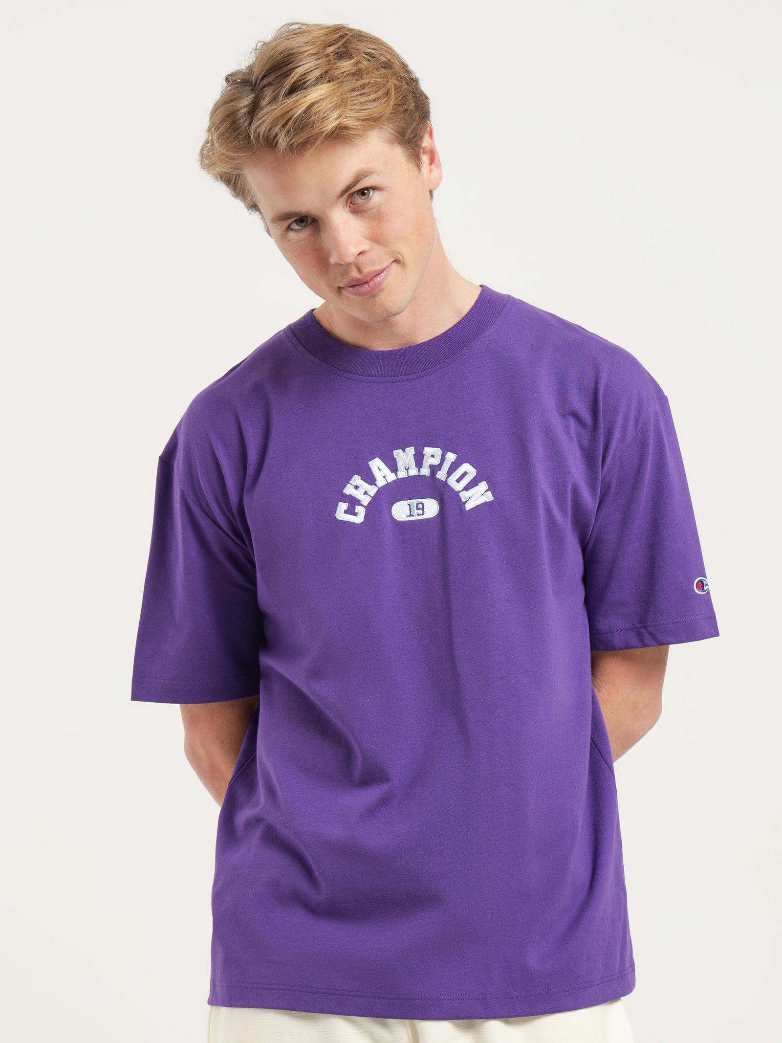 Heritage Arched T-Shirt in Purple