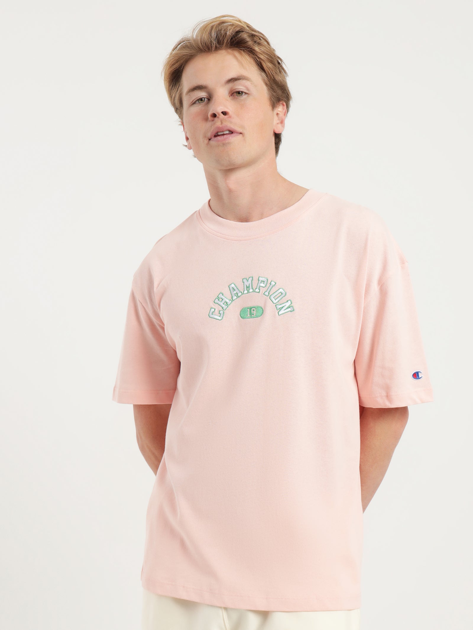 Heritage Arched T-Shirt in Primer Pink