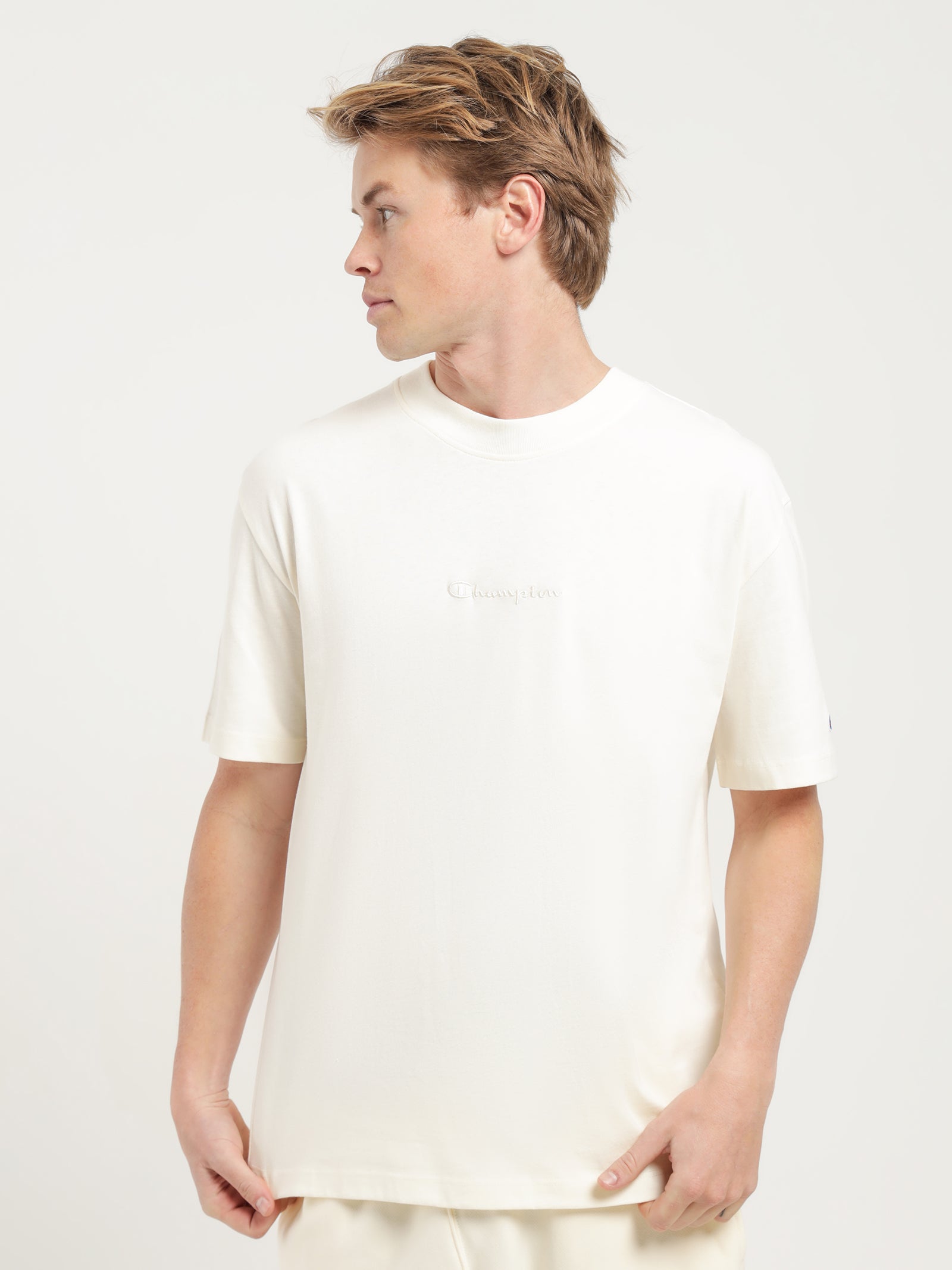 Heritage New Script T-Shirt in Chalk White