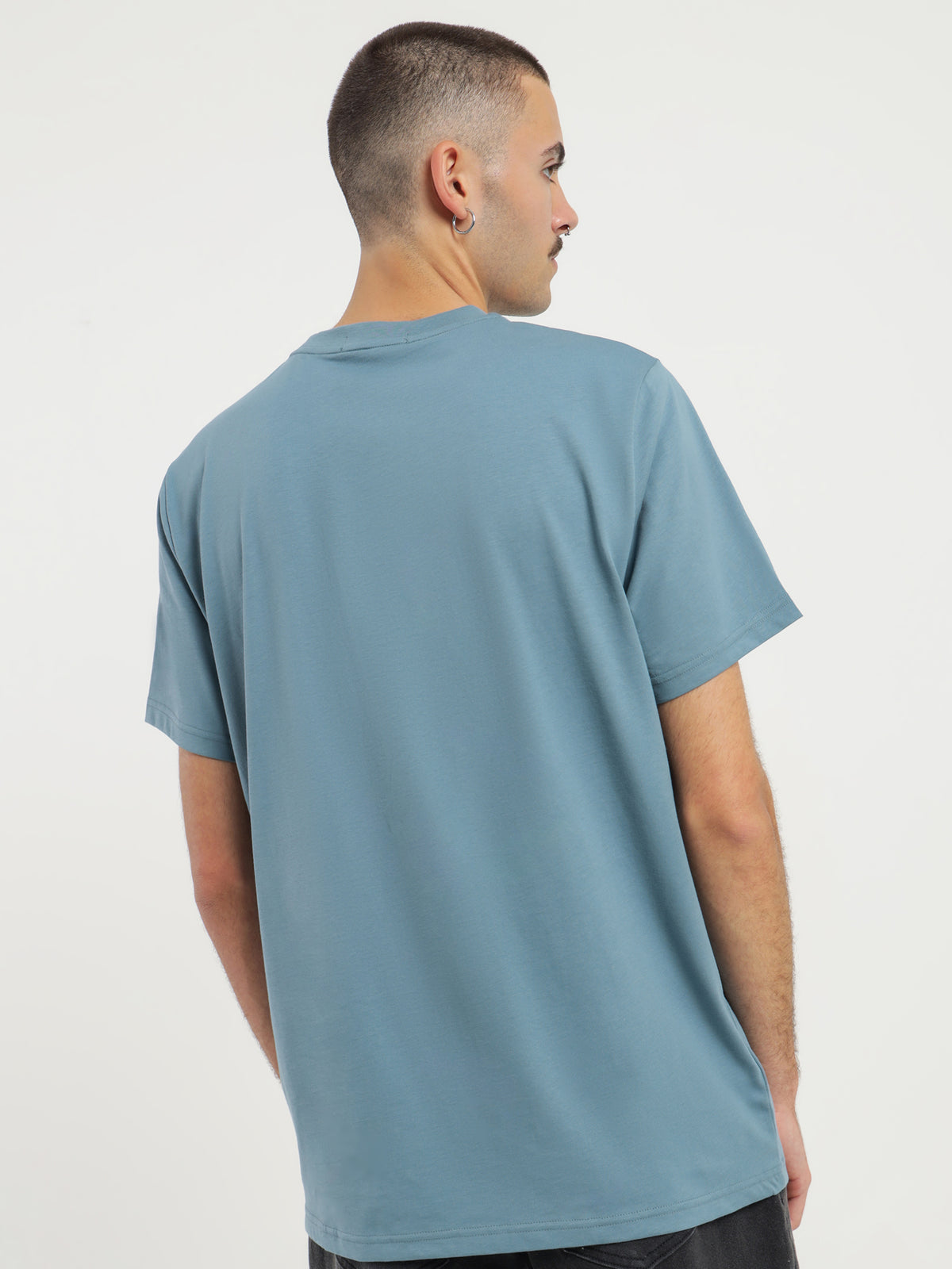 Fred Perry Embroidered T-Shirt in Ash Blue | Blue