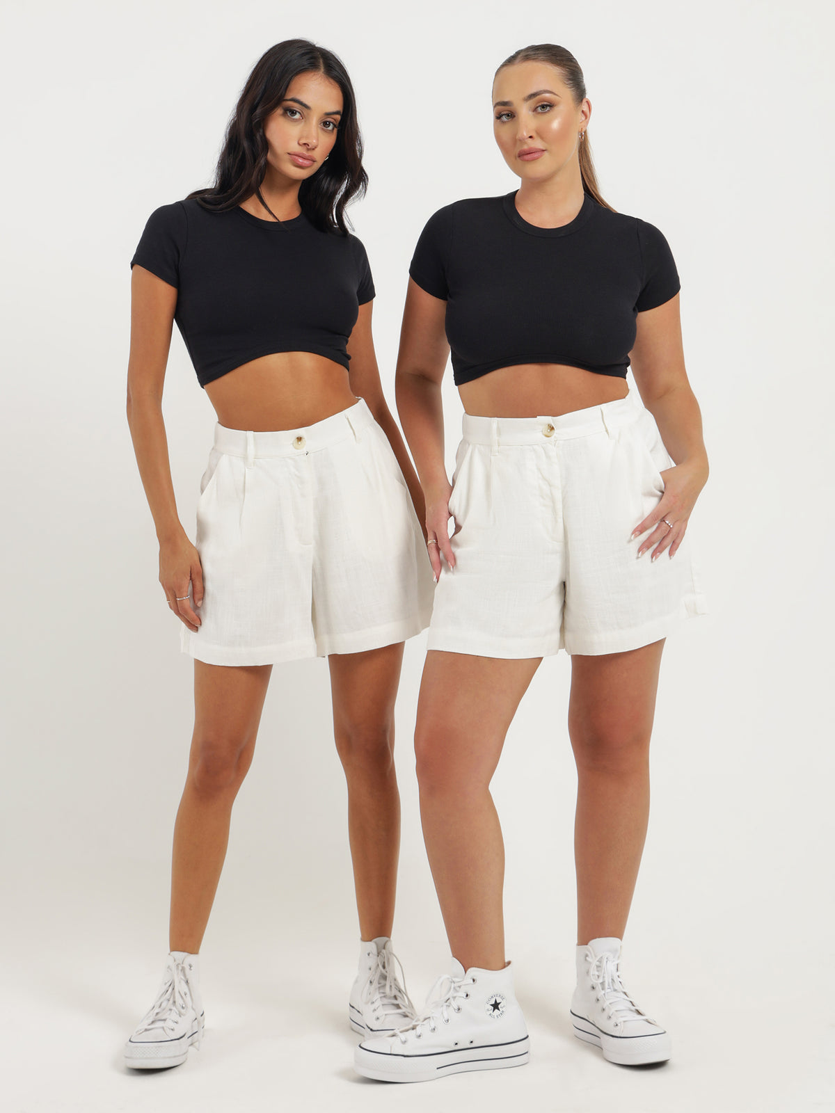 Beyond Her Camille Ultra Crop Top in Black | Black