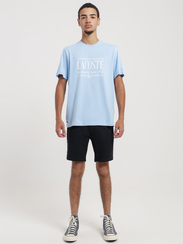 Lacoste Soft Branding T-Shirt in Light Blue Light blue | Glue Store