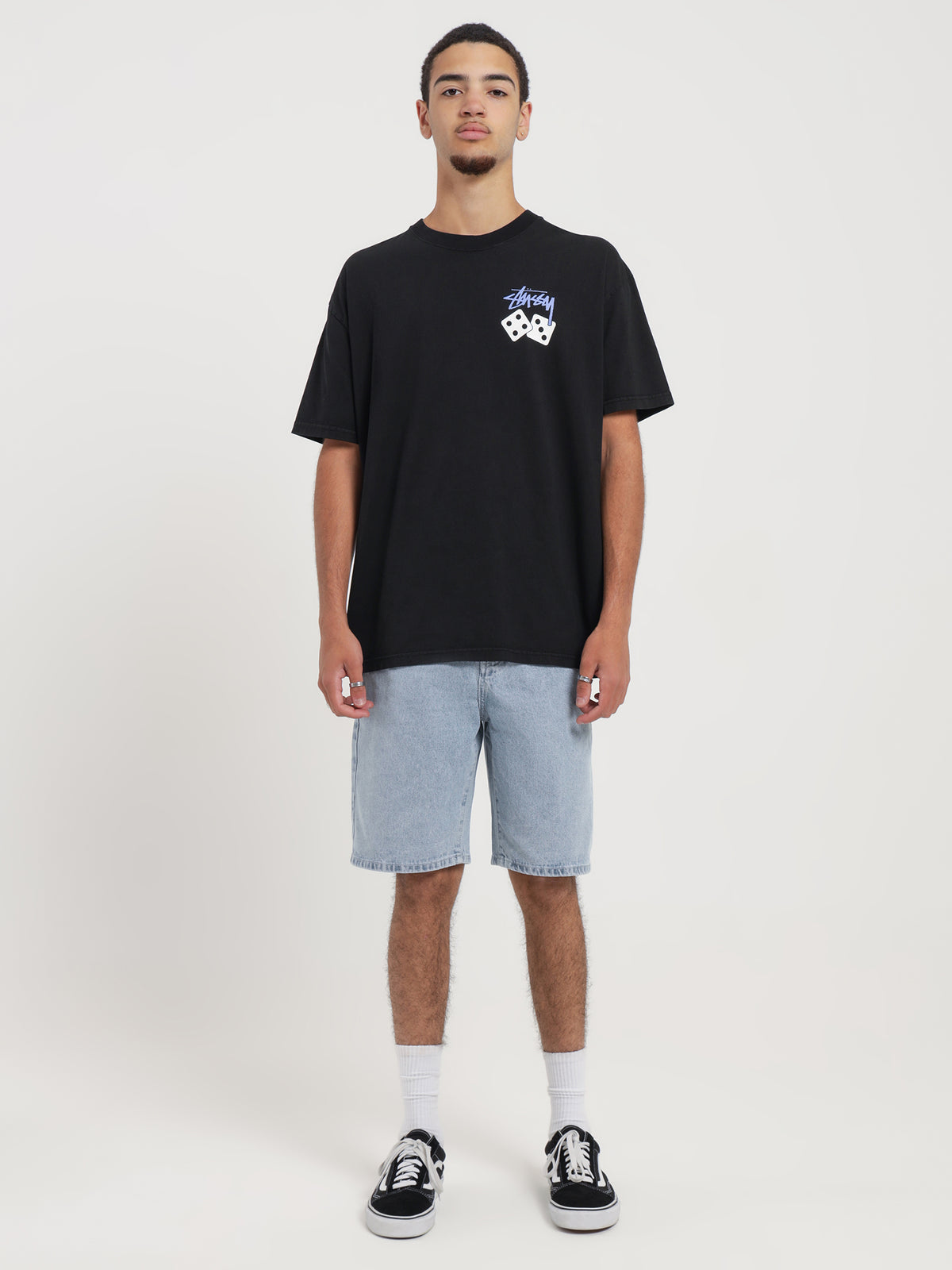 Stussy Colour Dice Heavyweight T-Shirt in Black | Black