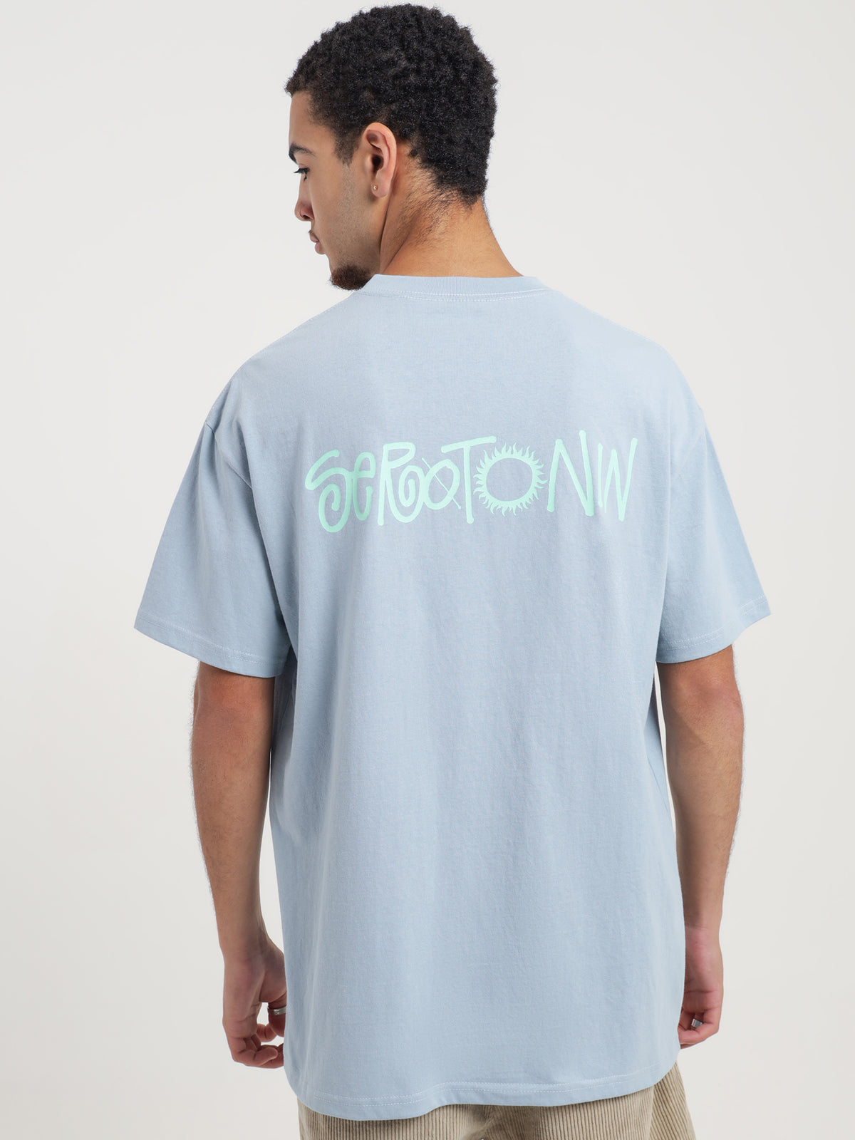 Stussy Serotonin Heavyweight T-Shirt in Light Blue | Light Blue