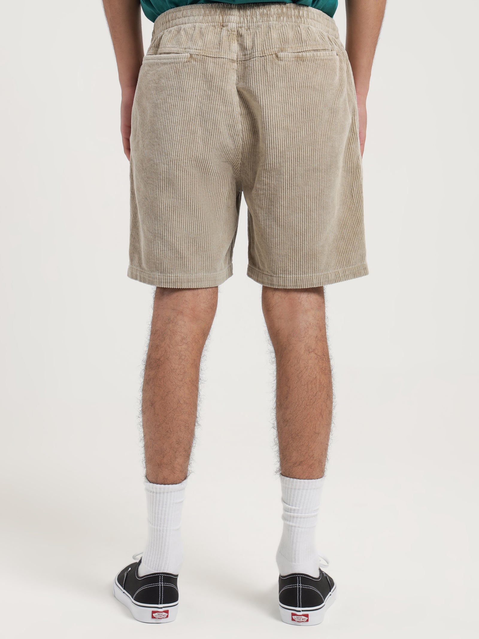 Wide Wale Cord Shorts in Smoke Brown