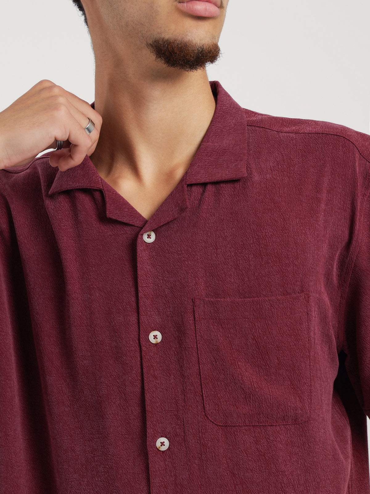 Article One Leland Shirt in Garnet | Garnet