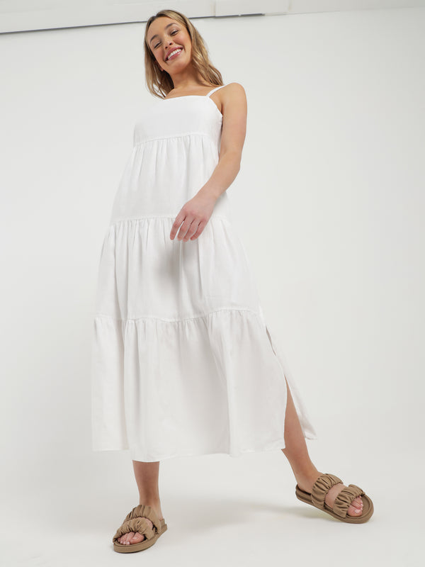 Nude lucy Austin Midi Dress in White White | Glue Store