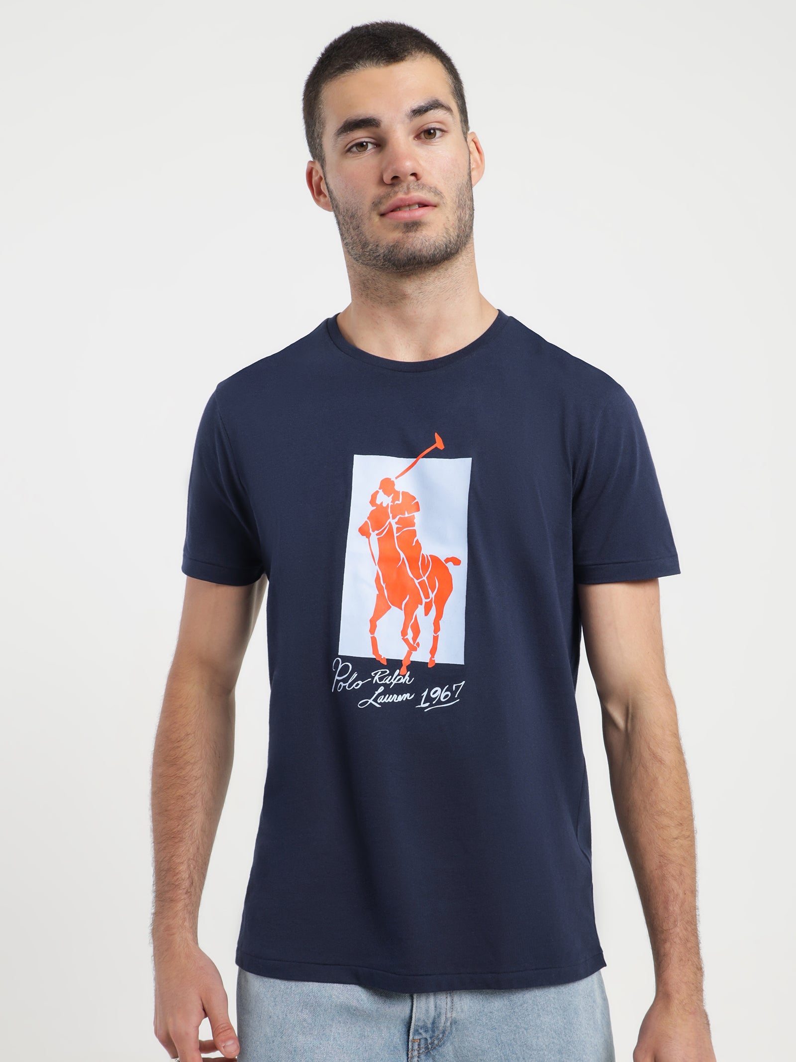 Big Pony Print T-Shirt in Navy