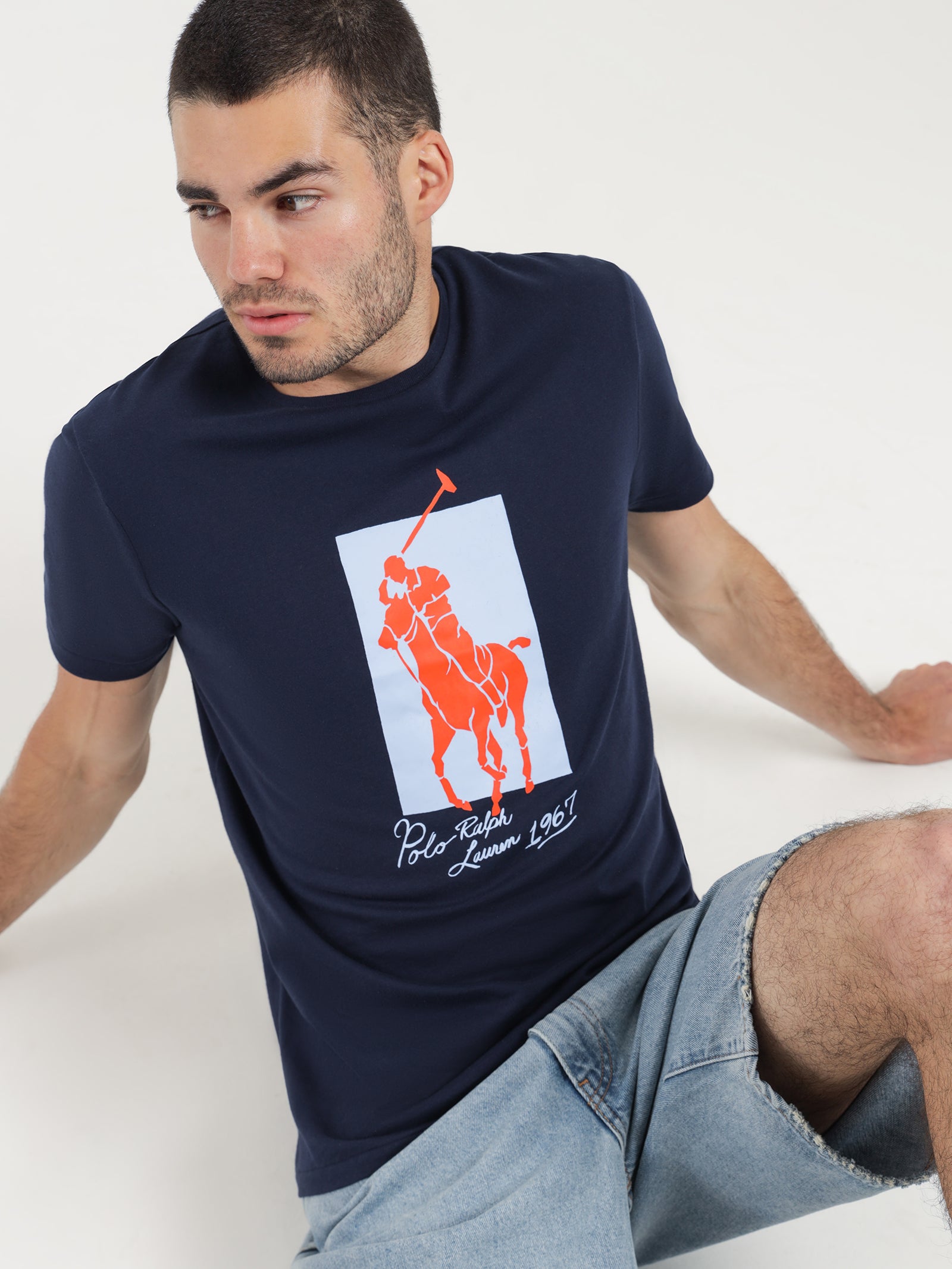 Big Pony Print T-Shirt in Navy