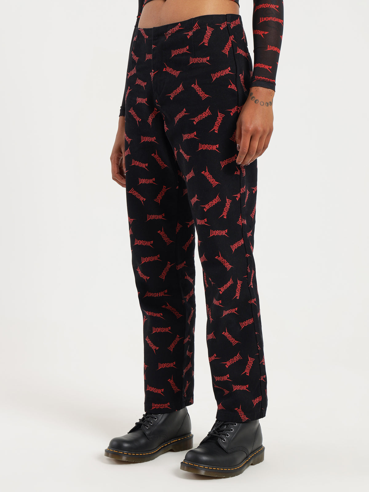 Worship Bonethrower Hiatus Pants in Black & Red | Black